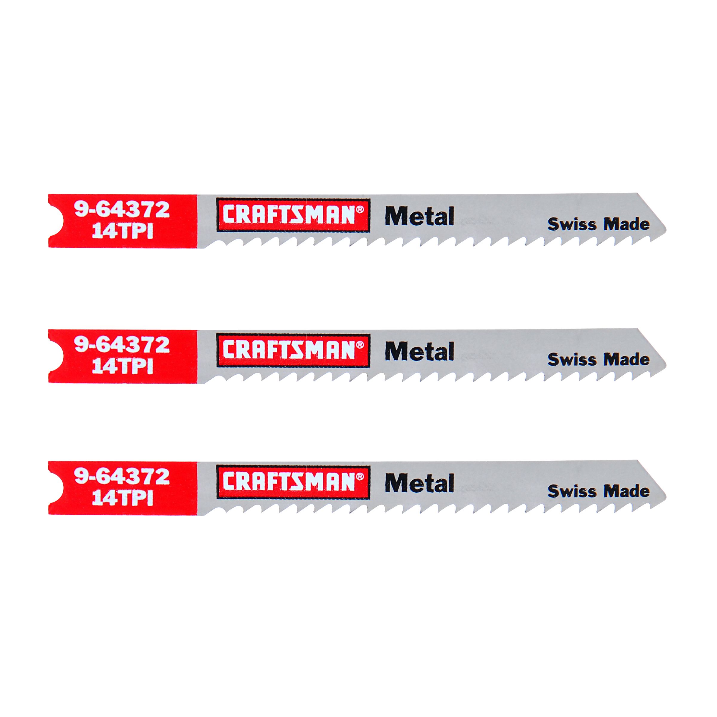 Craftsman 4 in. Jigsaw Blades, Thick Metal, 14 TPI, 3 pk. at Craftsman.com