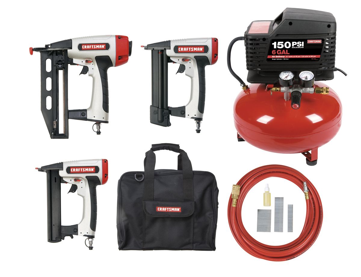 Craftsman 15316 Brad/Finish/Stapler Compressor Combo Kit with 6 Gal
