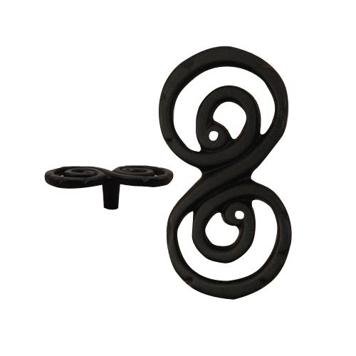 Atlas Homewares 2 3/4 inch Small S Scroll Knob - Black at Kmart.com