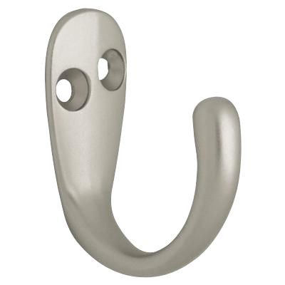 Brainerd Manufacturing Co. Hook, Single Prong Robe - Matte Nickel at mygofer.com