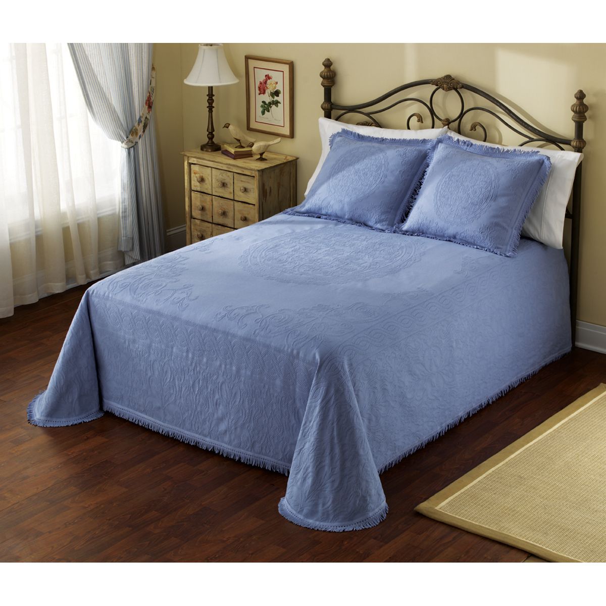 Whole Home Matelasse Bedspread Blue