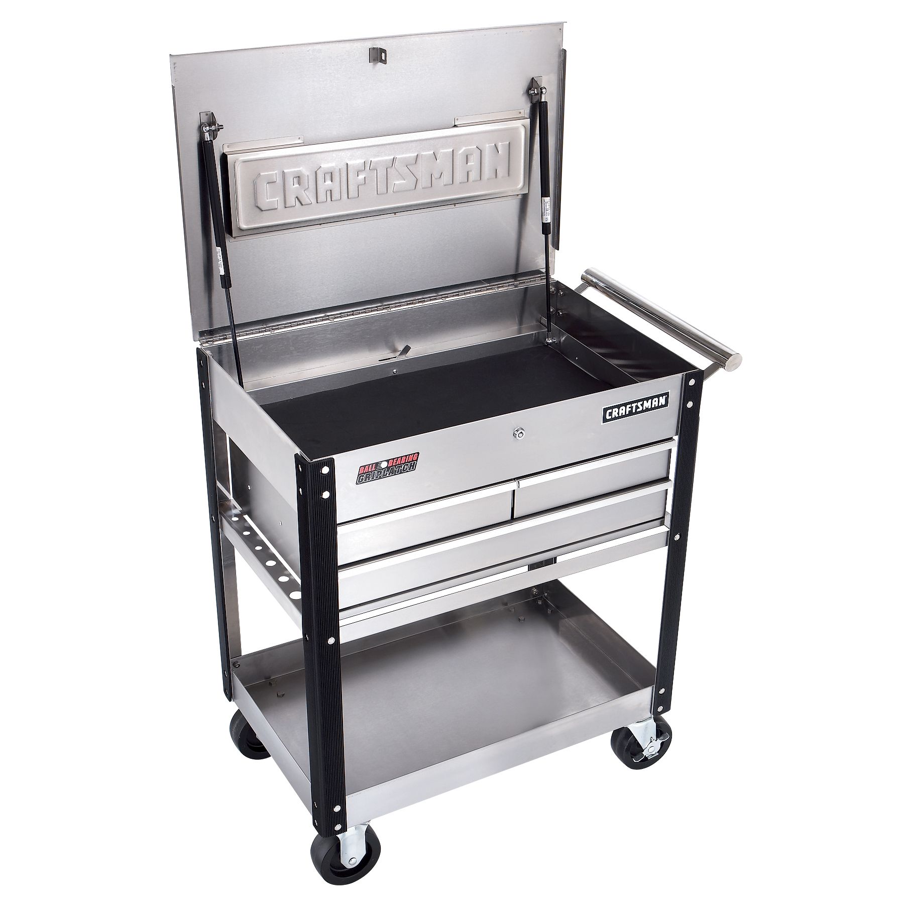 Stainless steel tool cart with drawers clearance
