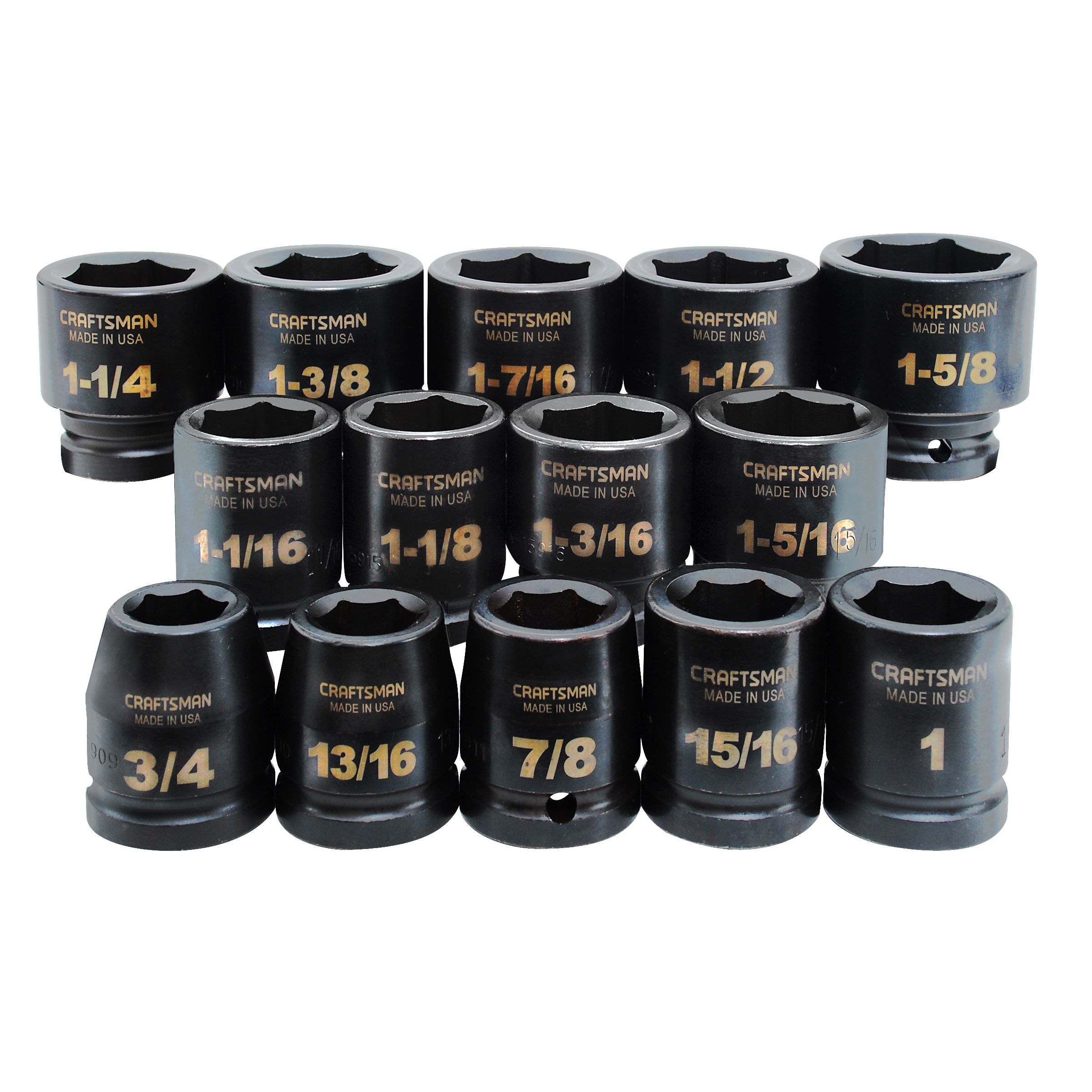 Craftsman 14 pc. Standard Easy to Read Impact Socket Set, 6 pt., 3/4 in. Drive at Craftsman.com