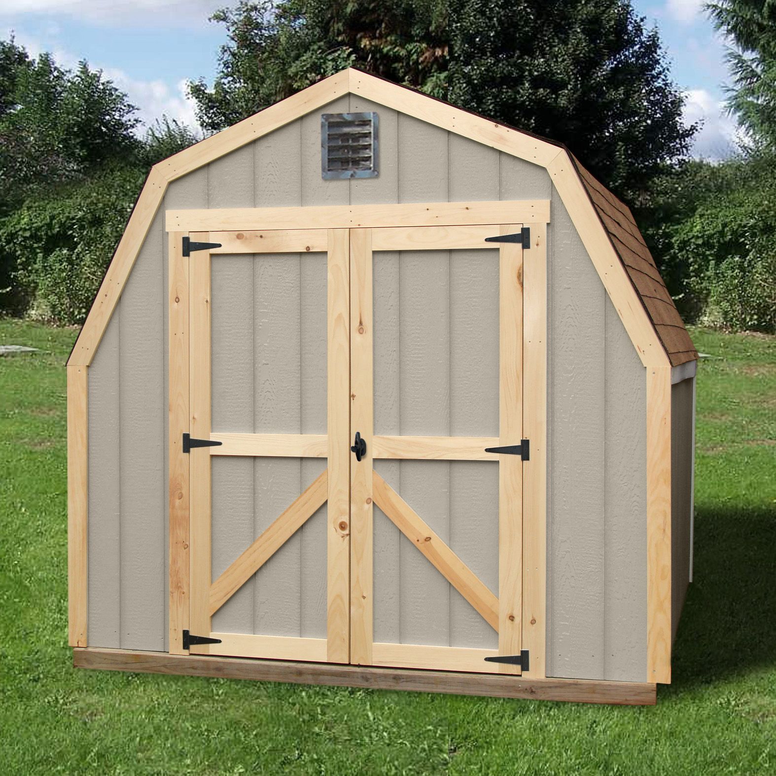 Quality Outdoor Structures T0808SV Wood Storage Shed 8 ft. x 8 ft.  Professional 