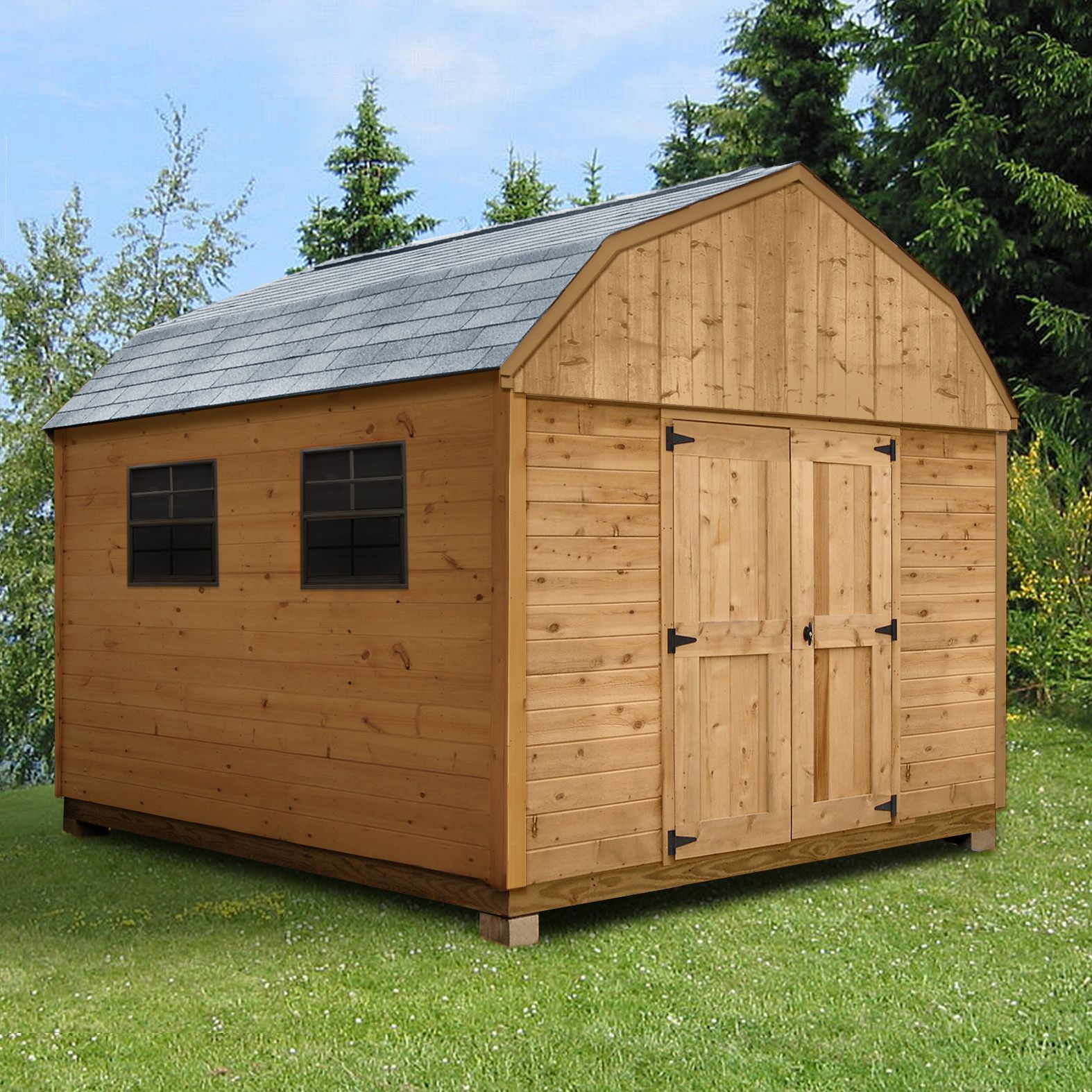Quality Outdoor Structures C0808SGS Pine Cedar Garden Shed (8 ft. x 8 