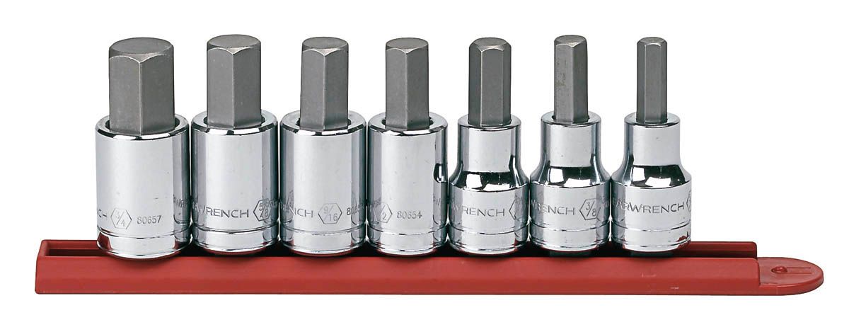 GearWrench 7 Pc. SAE Hex Bit Socket Set 1/2" Drive at Sears.com