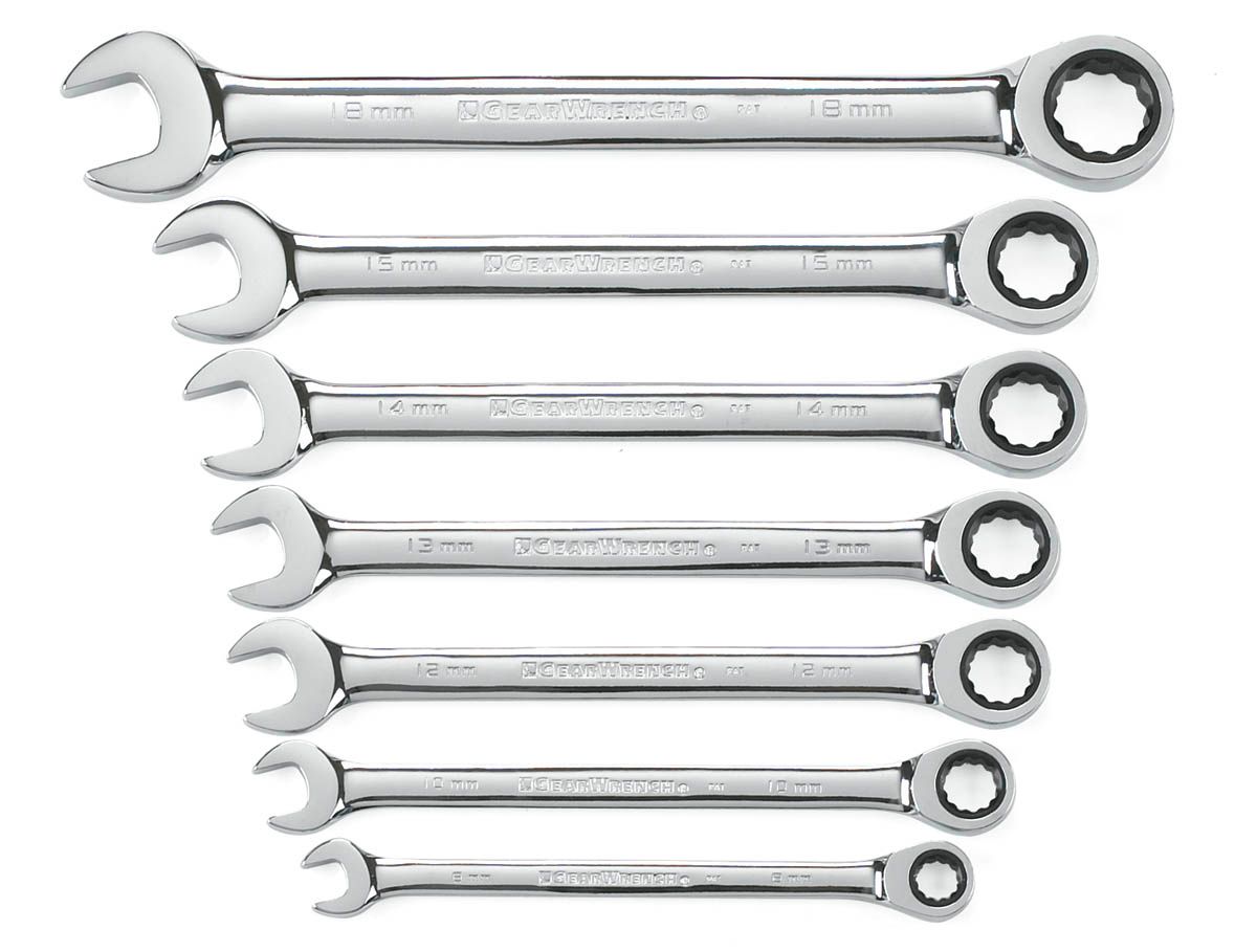 GearWrench 7 Pc Combination Ratcheting Wrench Set Metric at Craftsman.com
