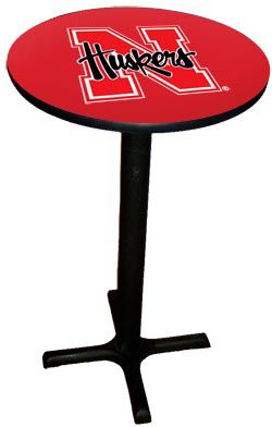 Sports Fan Products 24" Laminate Pub Table, Blk base - Nebraska at Kmart.com