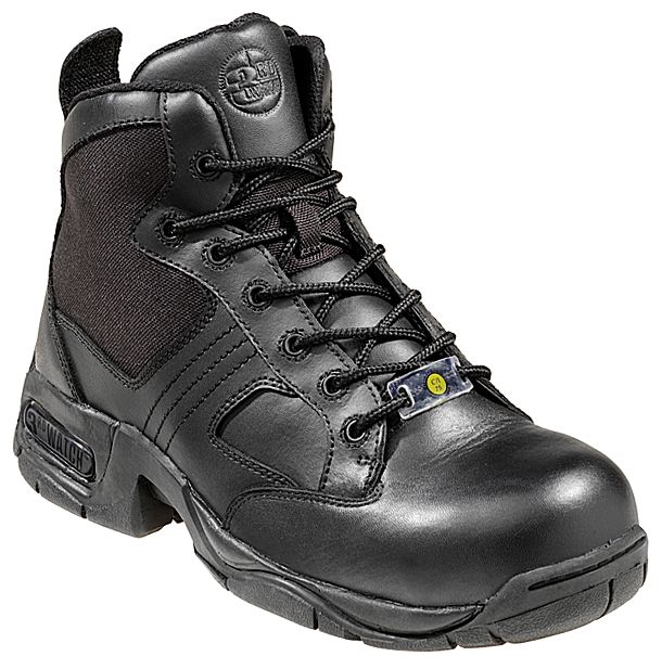 Women's Boots Leather Safety Toe Black 00458
