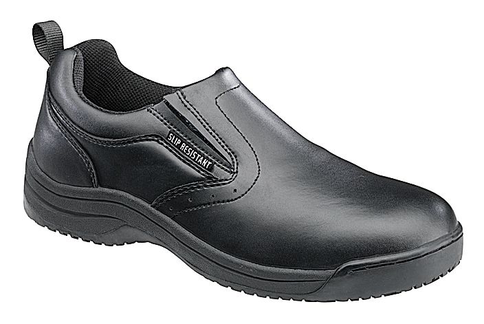 Men's Work Shoes Leather Slip-Resistant Black 05072 Wide Avail