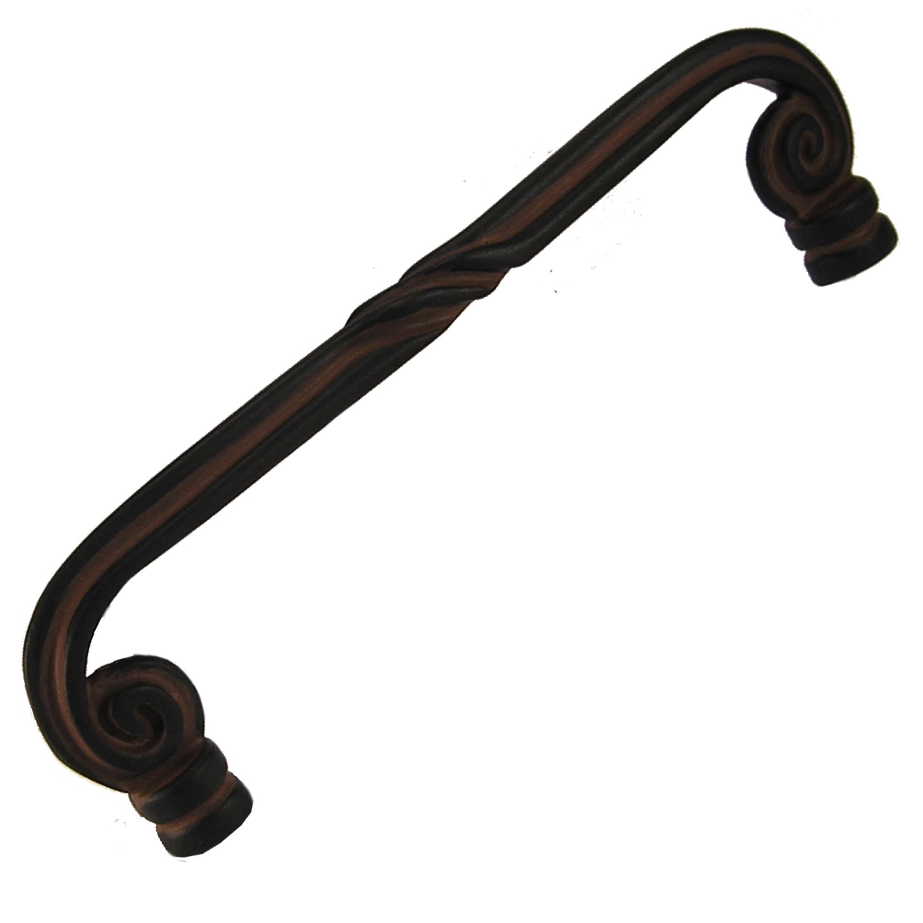 Anne at Home&nbsp; Mai Oui 8 inch ctc Pull - Black with Terra Cotta Wash
