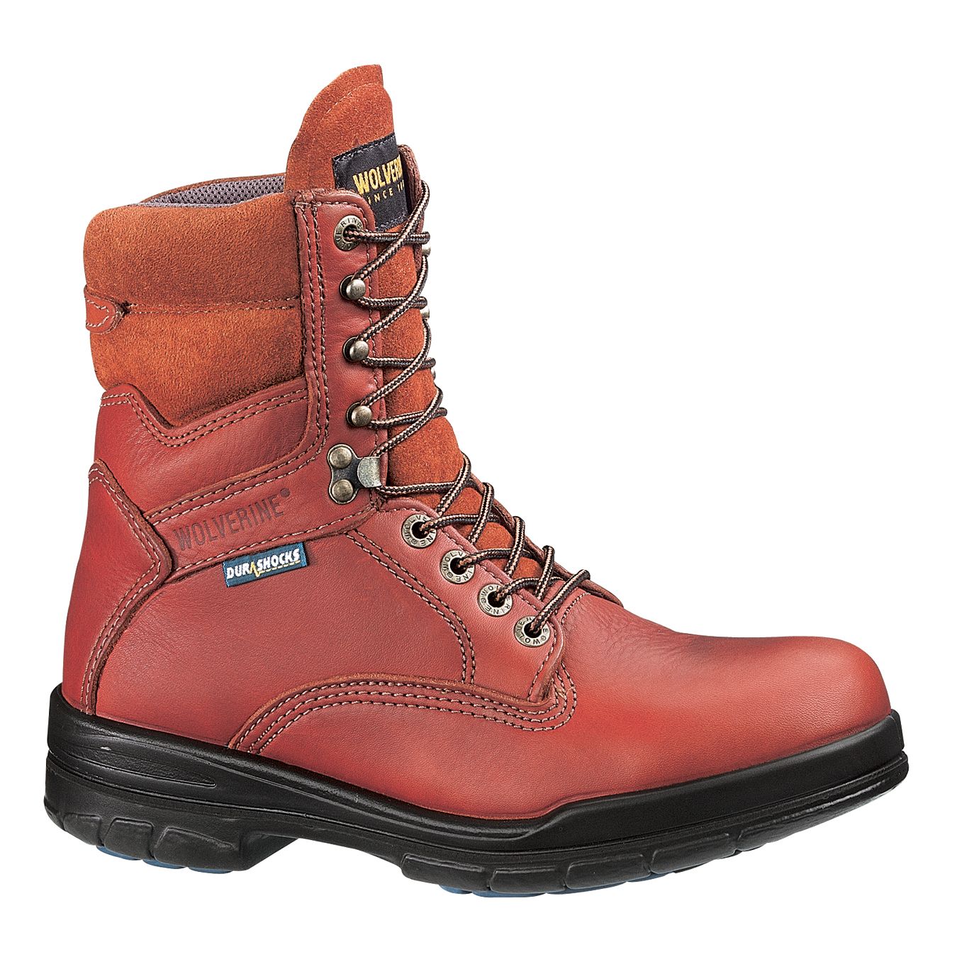 Men's DuraShock Redwood Brown Leather Steel Toe Work Boot