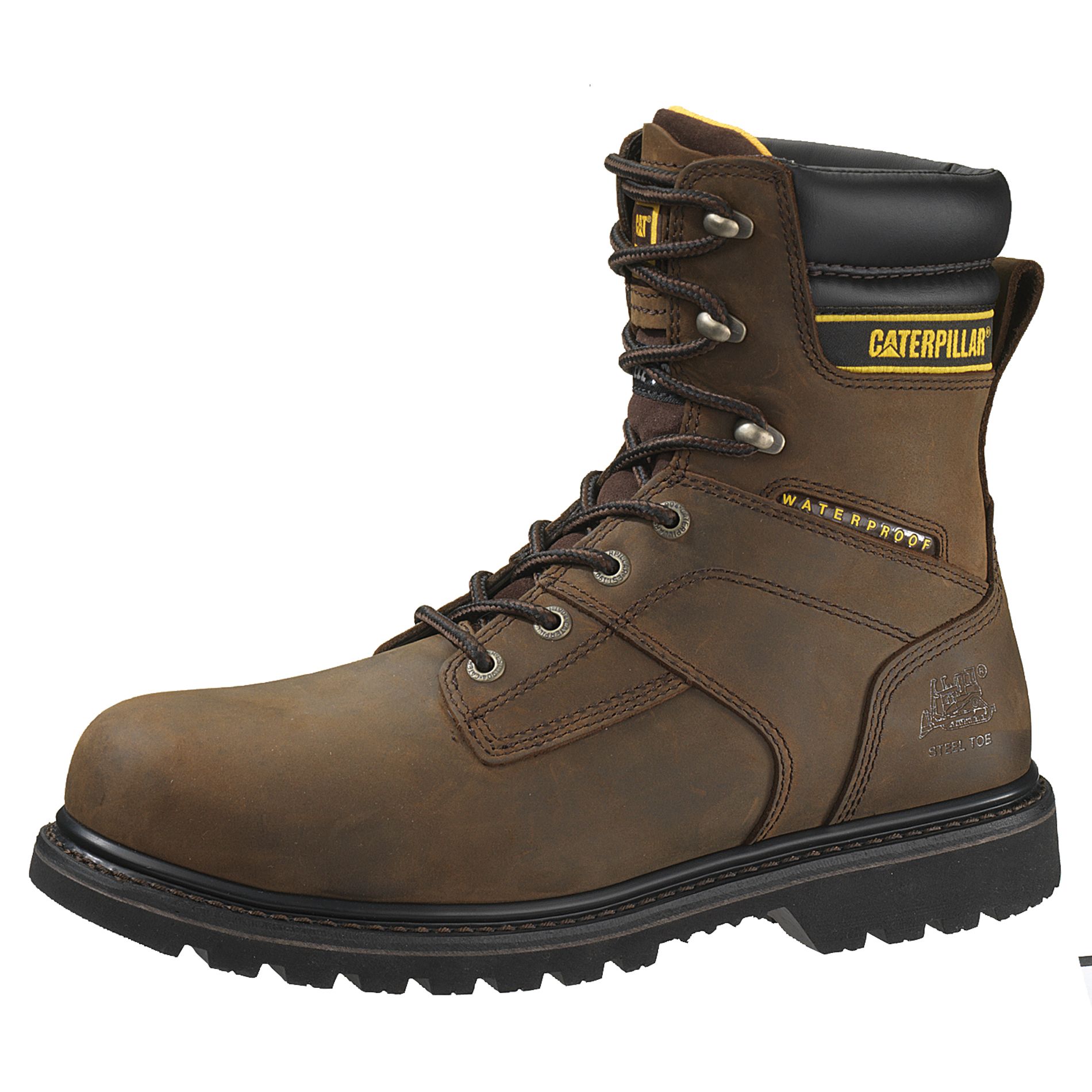 Cat Footwear Men's Work Boots Salvo Waterproof Steel Toe Brown P89785 at Sears.com