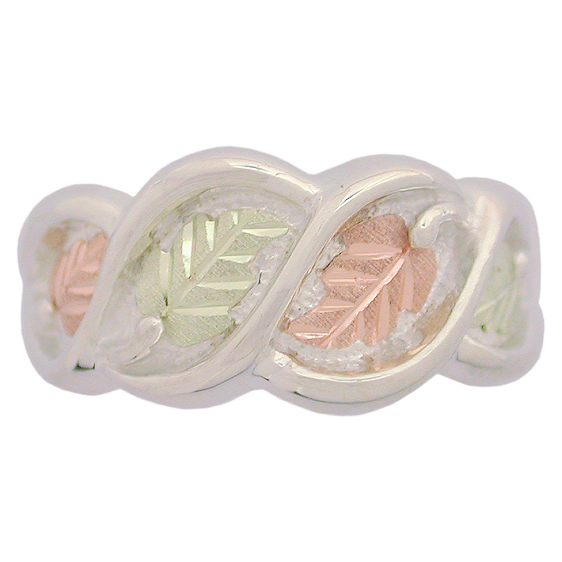 Black Hills Gold Tricolor Sterling Silver Ladies' Band Ring at Kmart.com