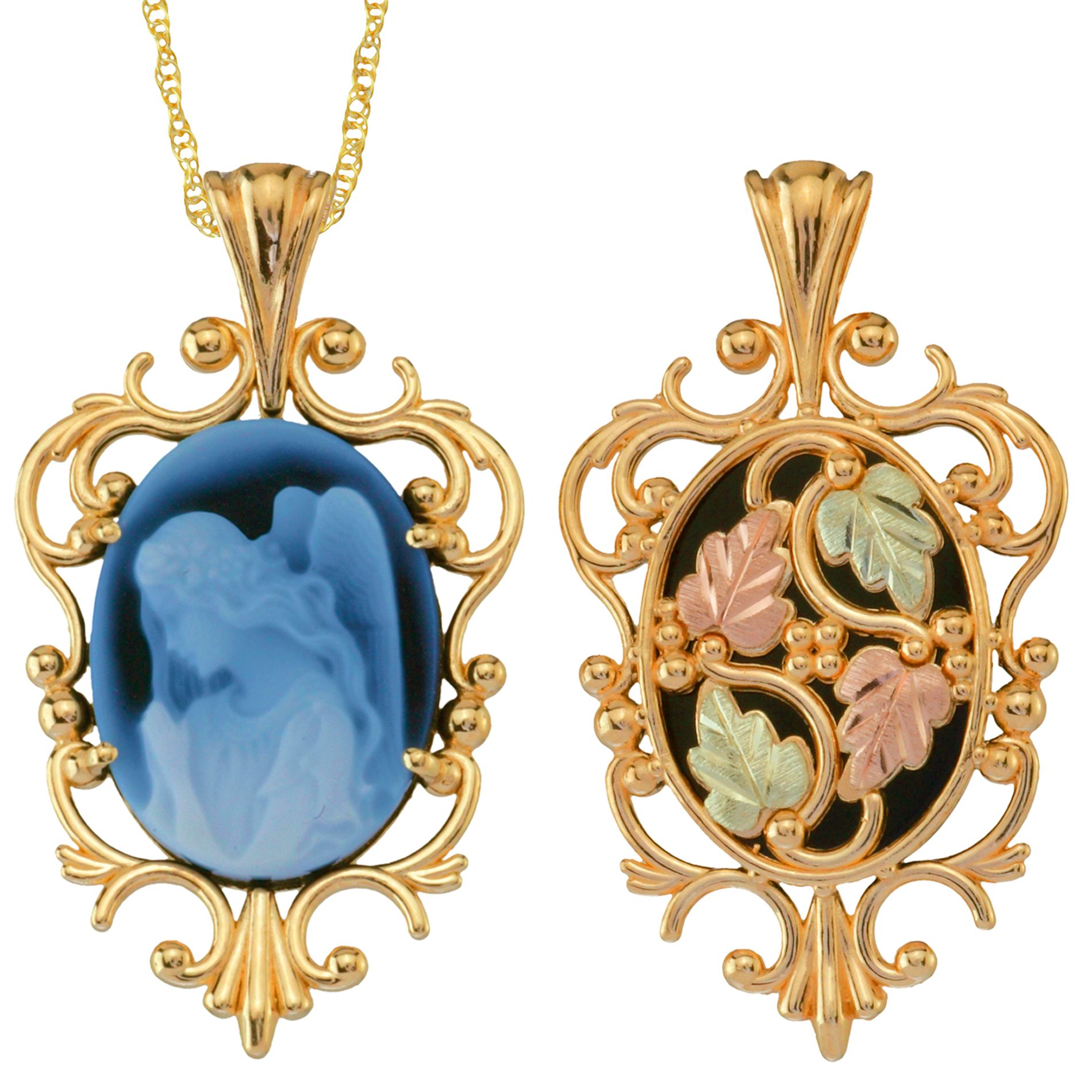 Black Hills Gold Tricolor 10K Angel Cameo Pendant at Kmart.com