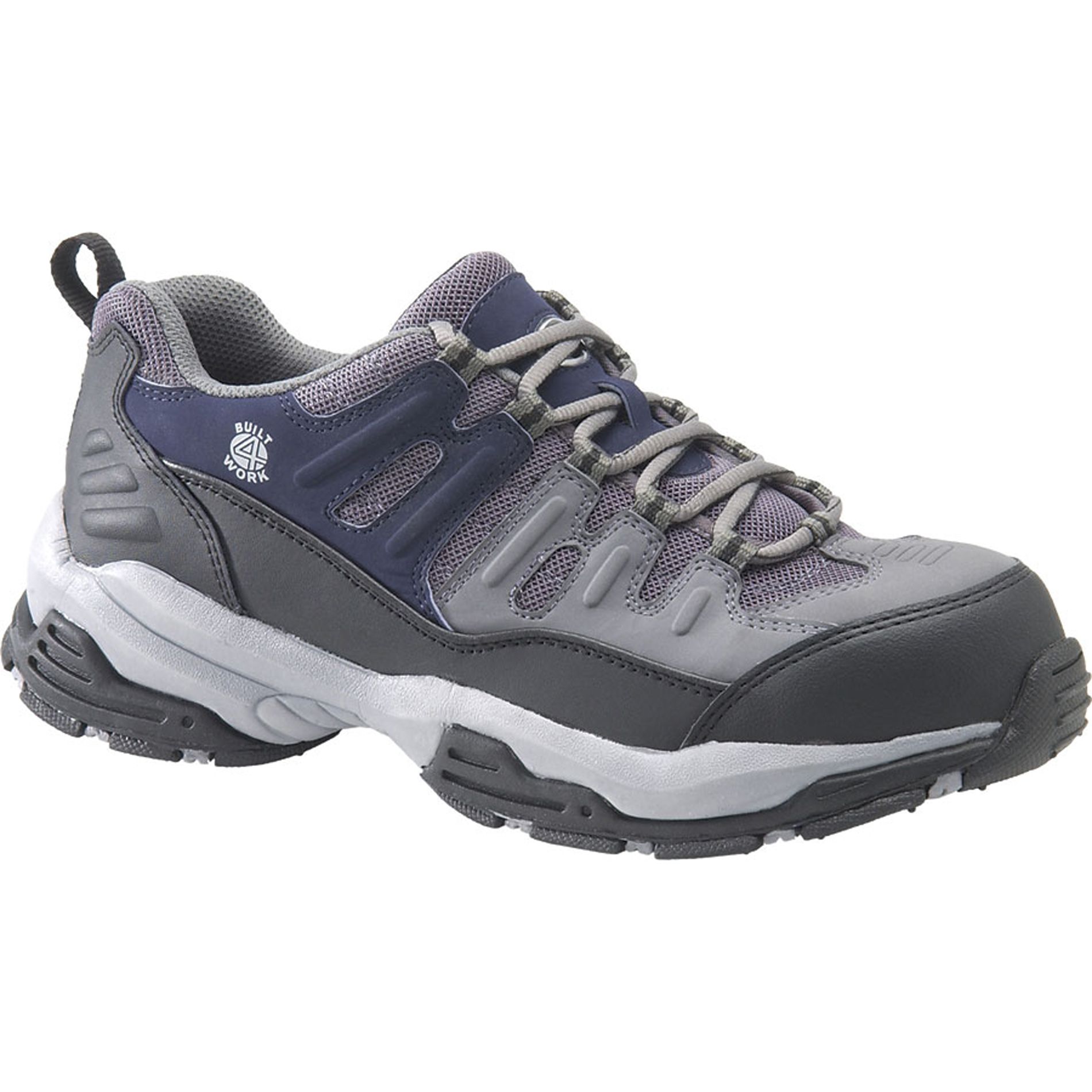 Carolina Shoe Company Men's Steel Toe Athletic Shoe- Dark Gray/Blue