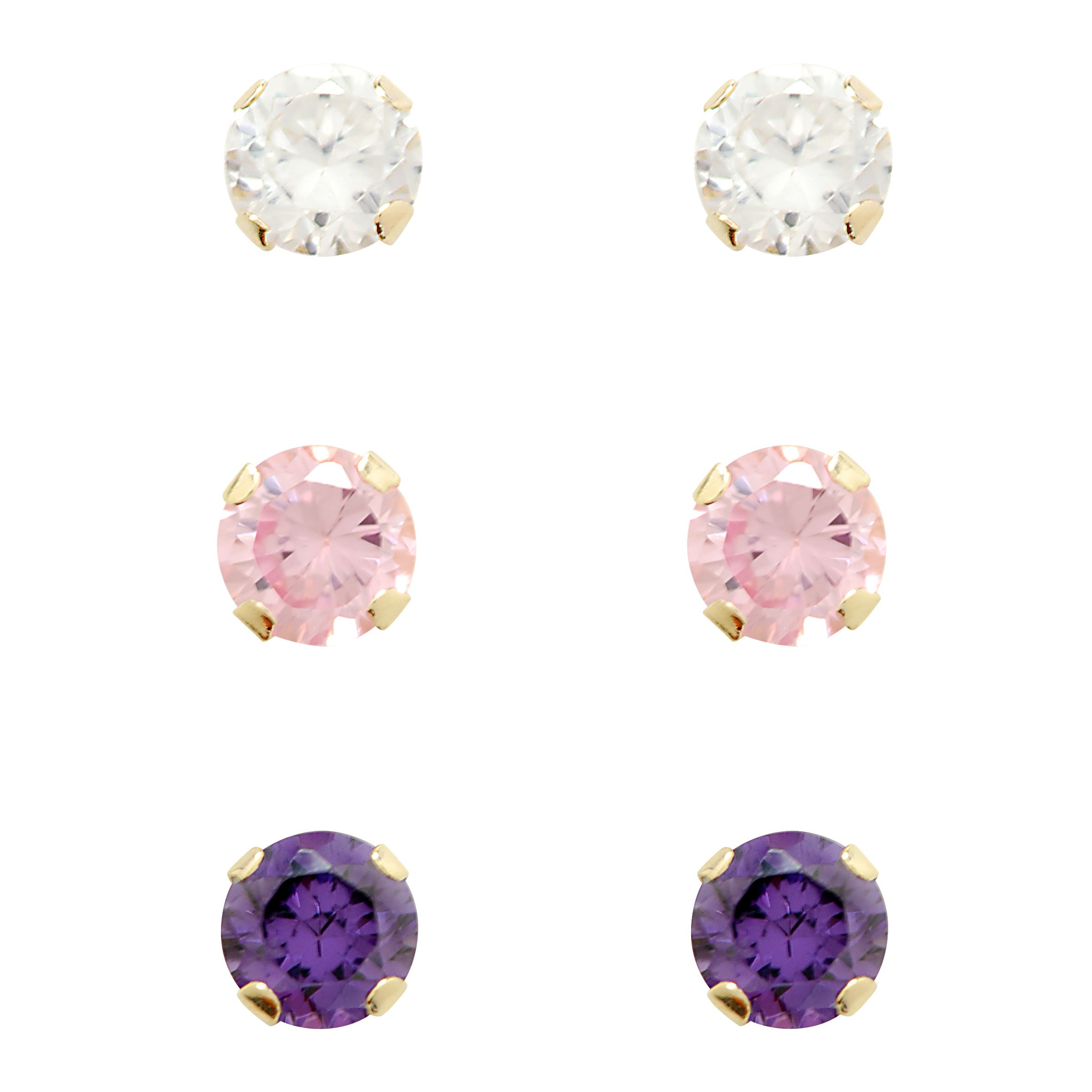 14kt 4mm Multi Color CZ Set at Kmart.com