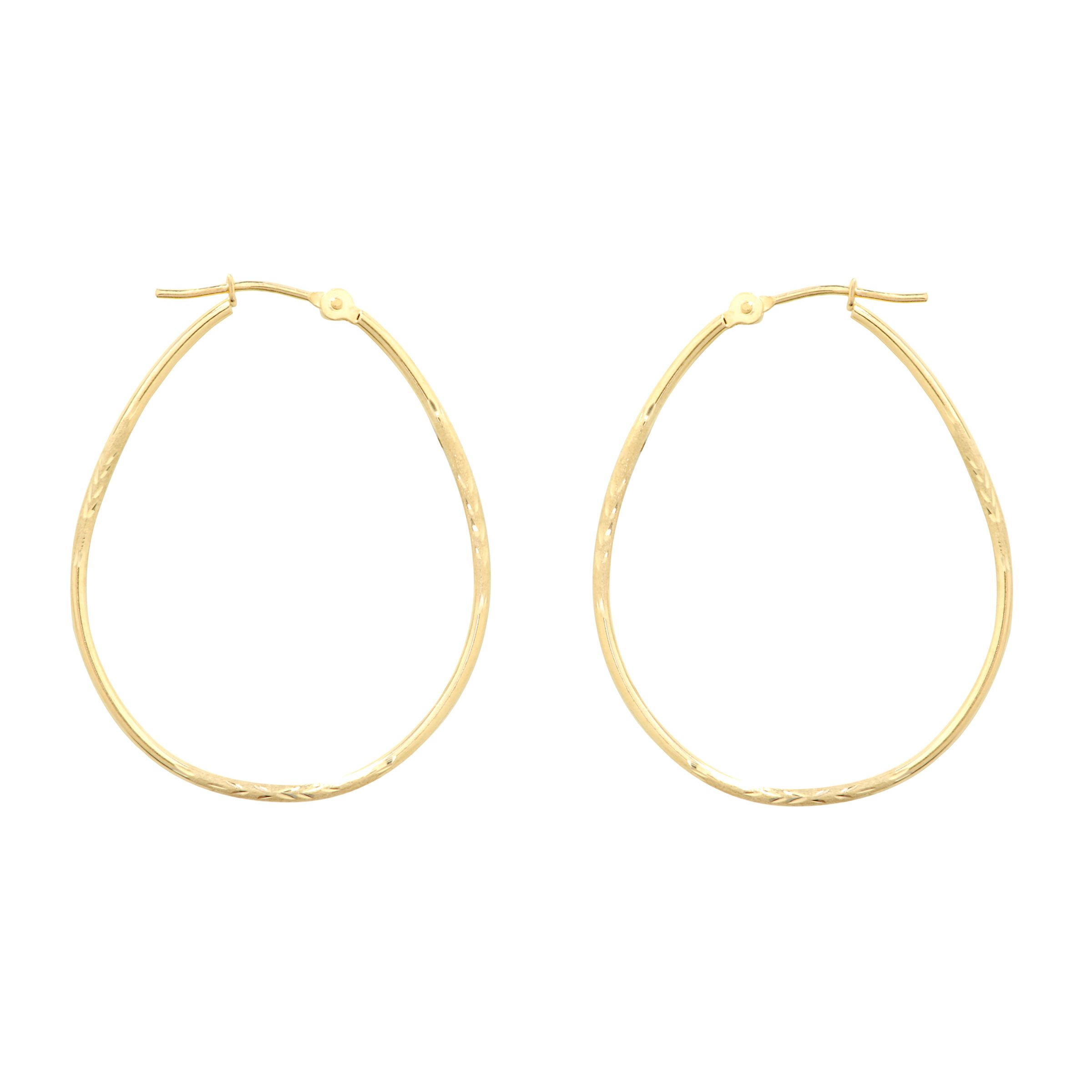 14kt Wide Stone DC Hoop at Sears.com