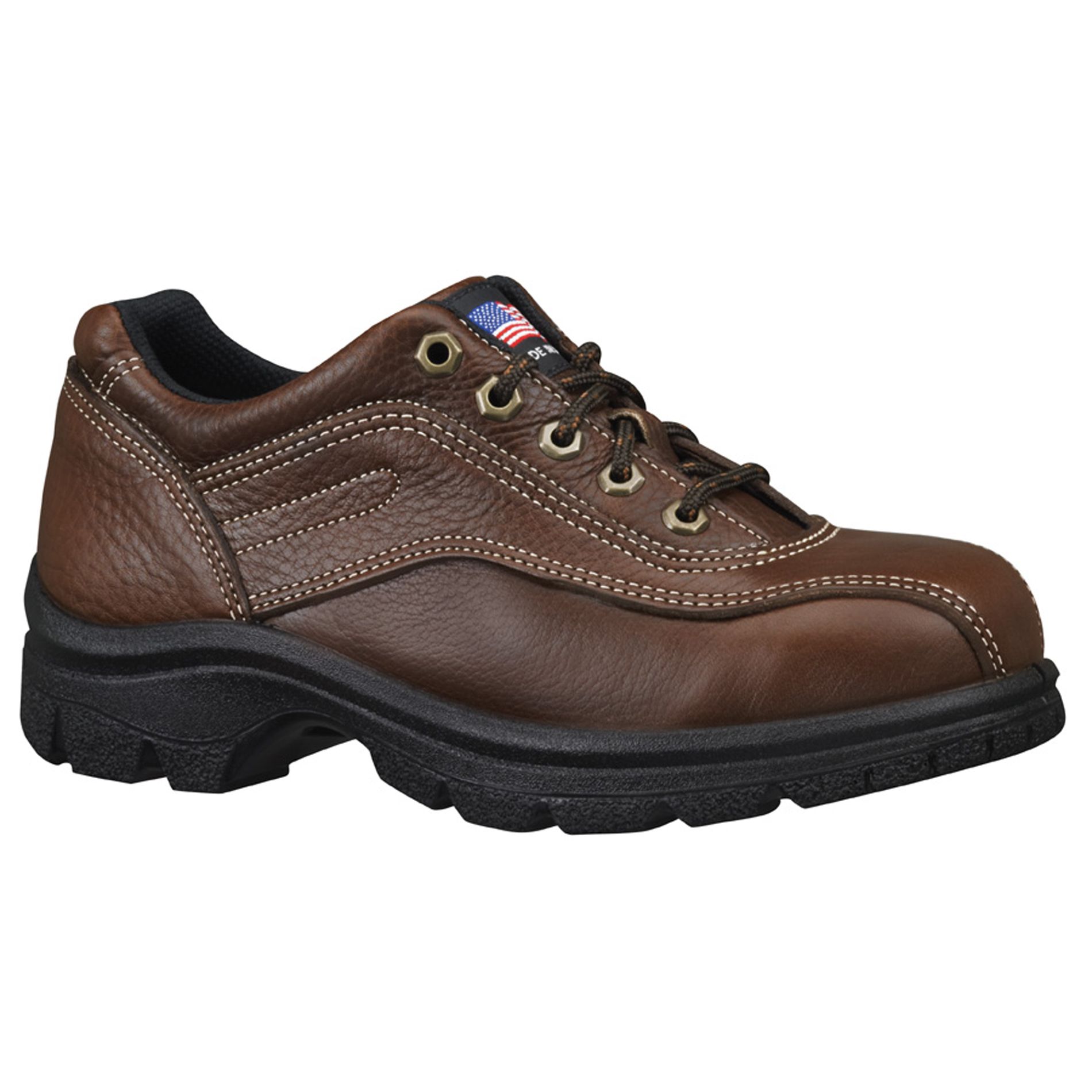 Women's American Heritage 504-4406 Brown Steel Toe Work Shoes - Wide Width Available