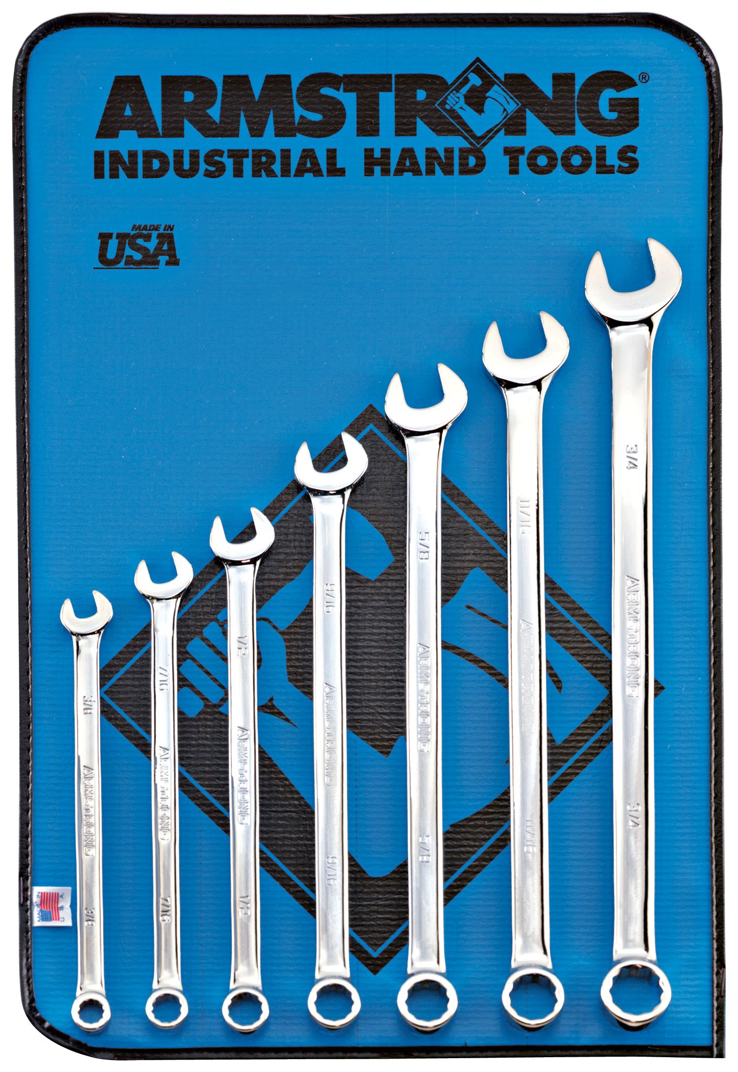 Armstrong 7 pc. 12 pt. Full Polish Extra Long Combination Wrench Set