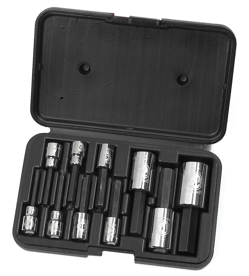 10 pc. 3/8 in.and 1/2 in. Hex Driver Socket Set in Blow Molded Case 16-697
