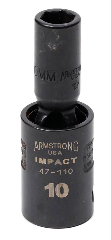 Armstrong 12 mm 6pt. 1/2 dr. Armstrong Maxx universal Impact Socket Metric at Craftsman.com