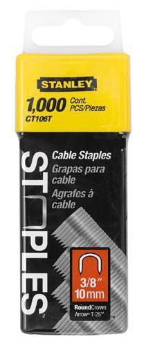 (1000) 3/8 in. Cable Staple (Fits Stanley CT10C and Arrow T-25 Staplers)