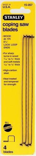 (4) 6 1/2 in. x 10 tpi Coping Saw Blades