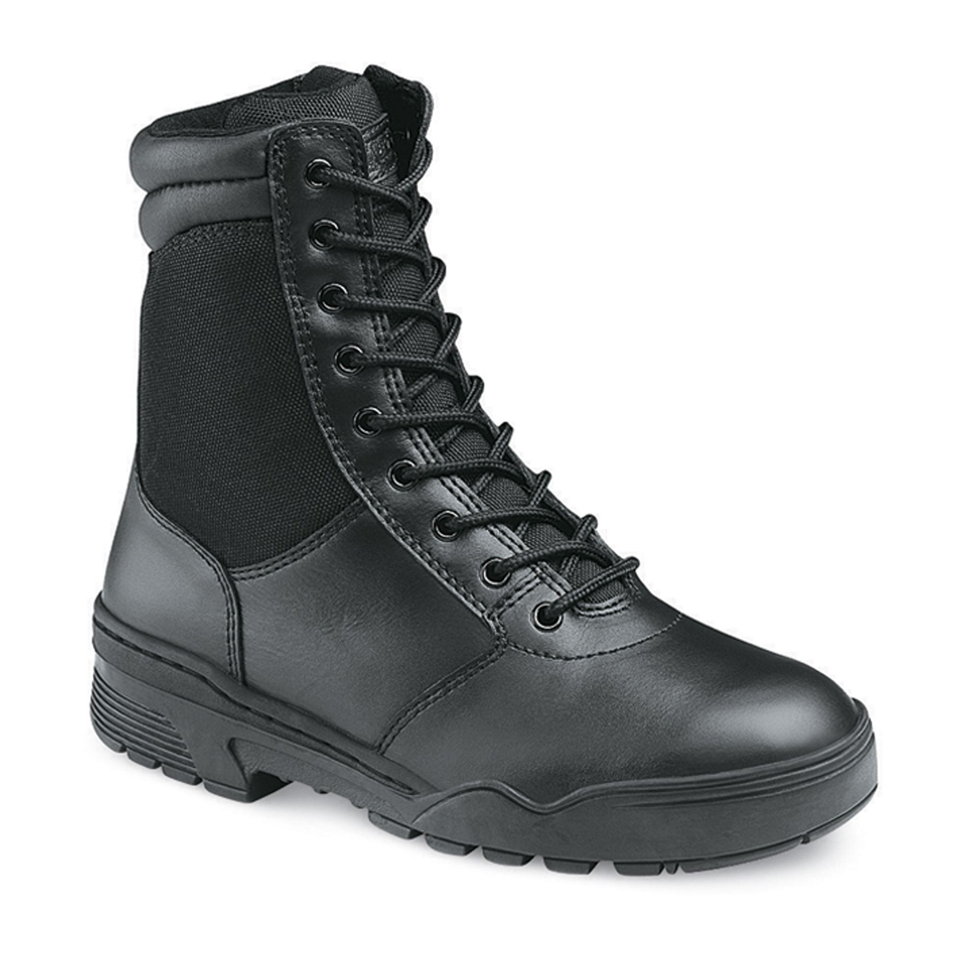 Men's Work Boots Steel Toe Leather8" Black 85492 Wide Avail