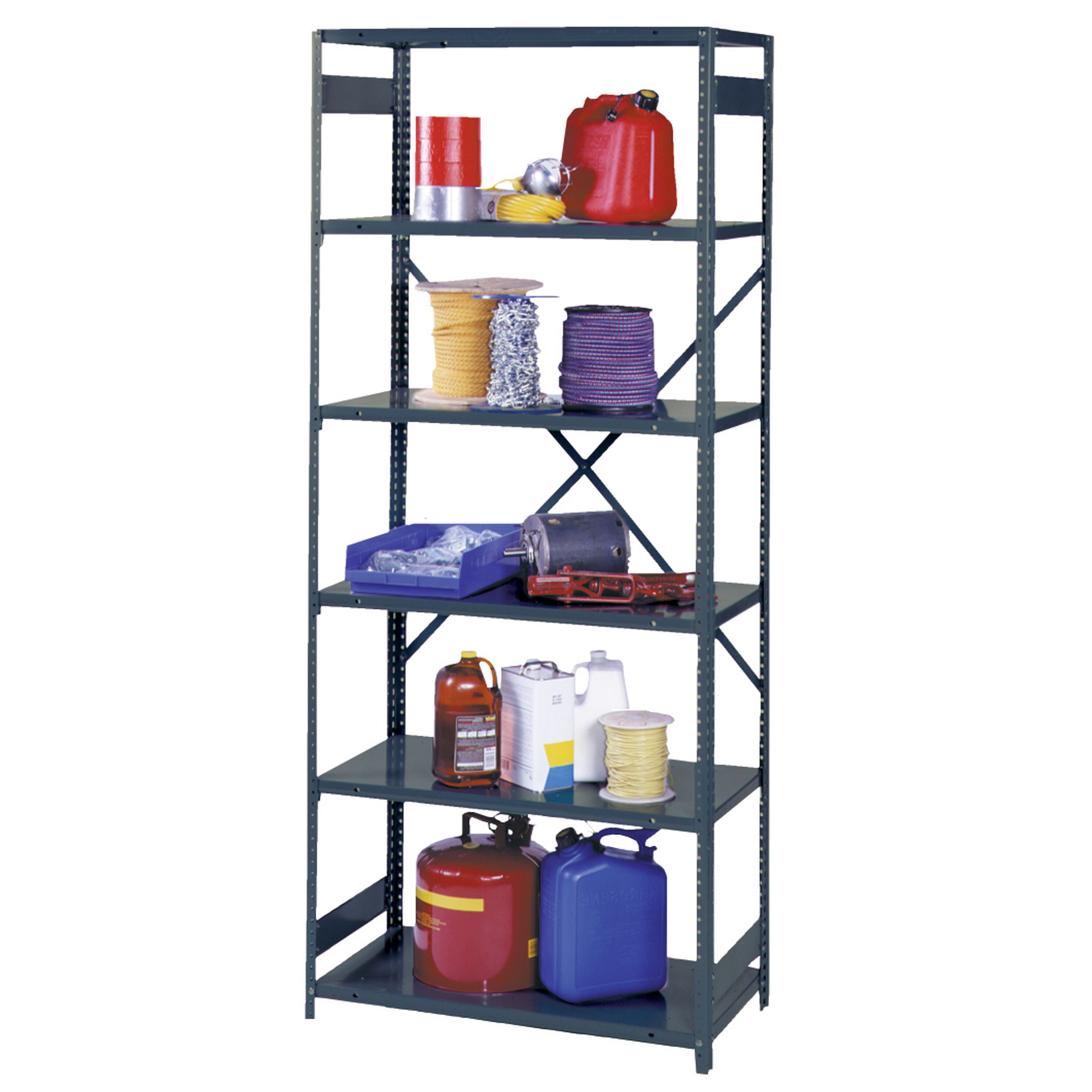 Corner Steel Black/Platinum Shelving Unit Sturdy Storage from Sears