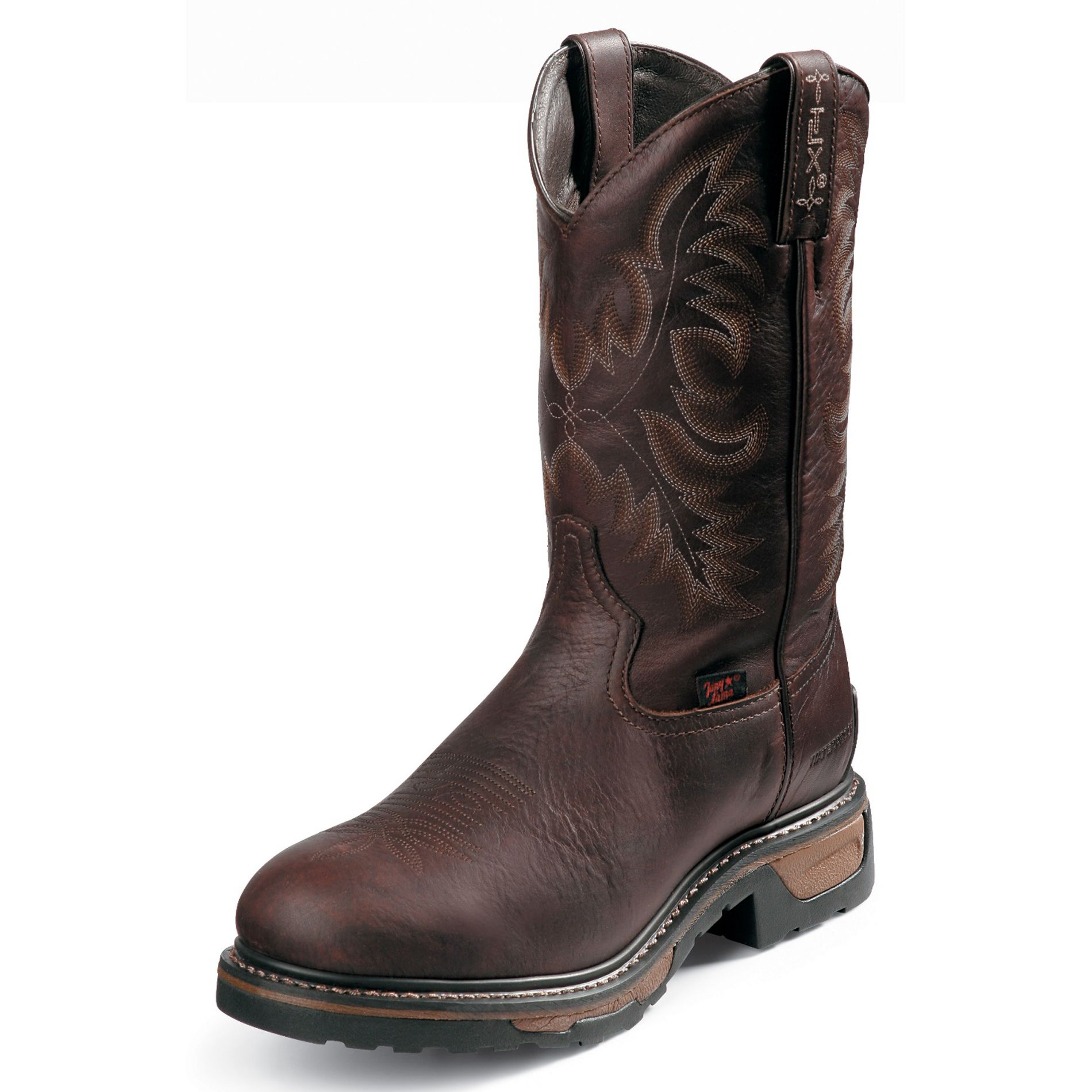 Men's TW1009 11" Steel Toe Waterproof Western Cowboy Work Boot - Briar
