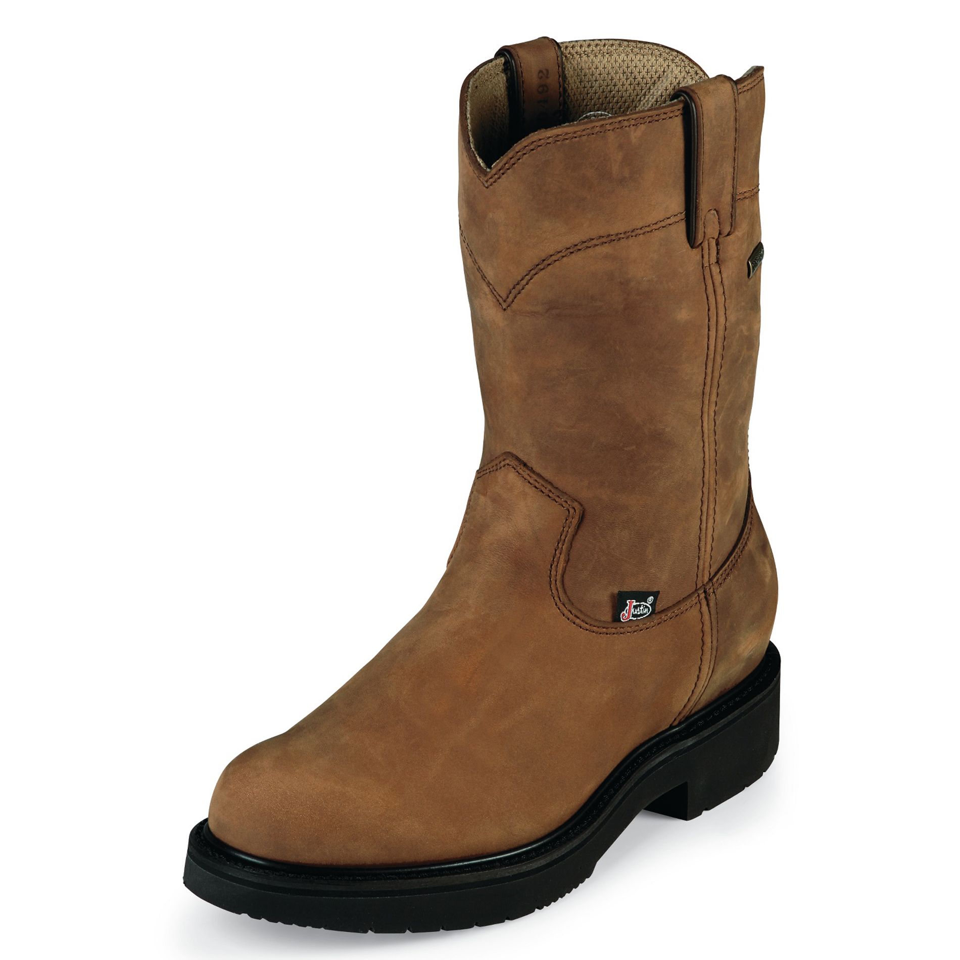 Justin Men's Work Boots Western Leather 10" Waterproof Aged Bark 06604 Wide Avail at Sears.com