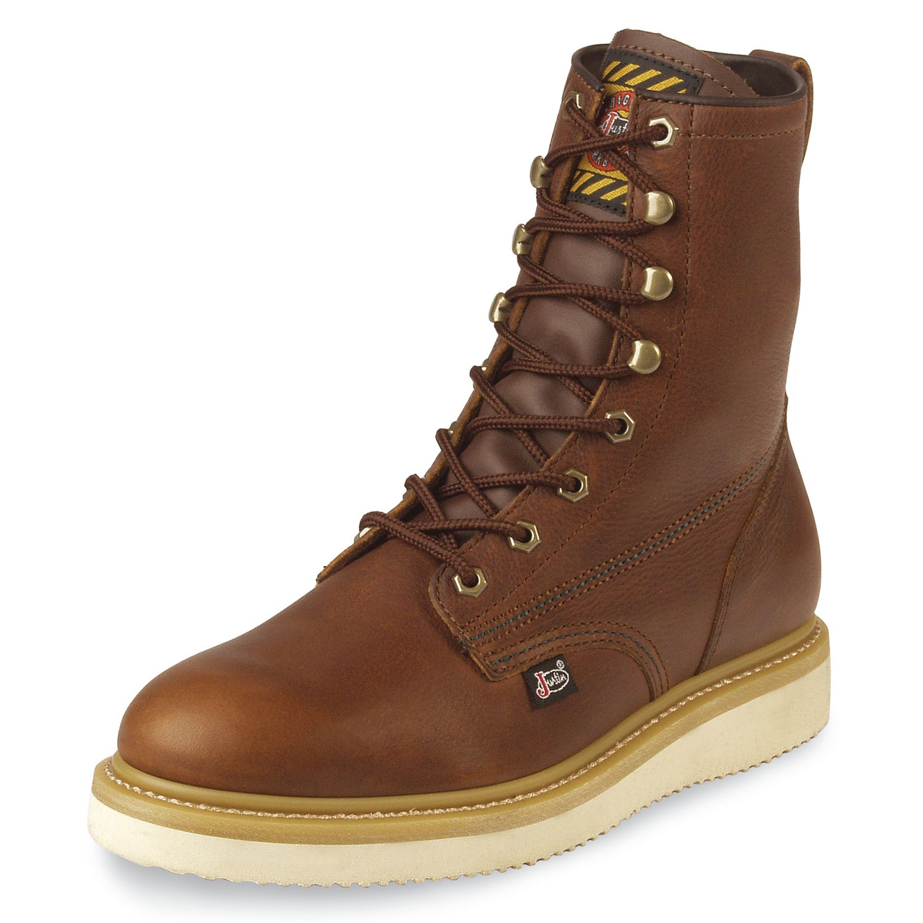 Justin Boots Men's WK908 8" Work Boot Tan Clothing, Shoes & Jewelry