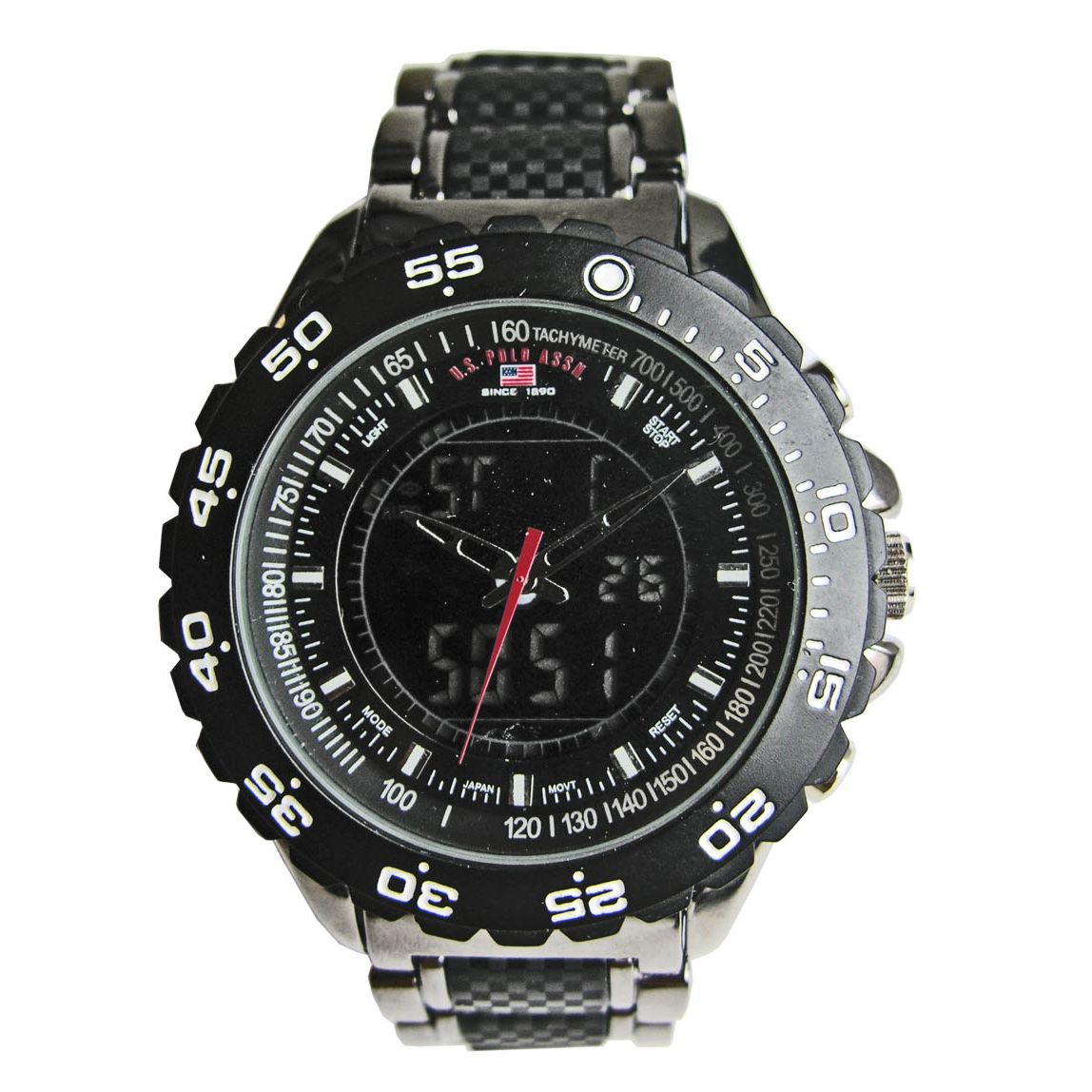US Polo Assn. Mens Calendar Day/Date Watch with Round Black Dial and Black Band at Sears.com
