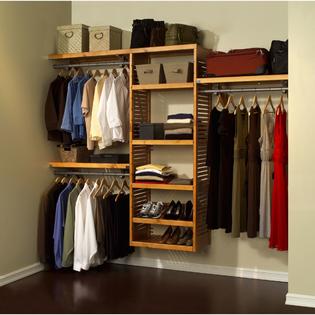 John Louis Home 16&quot; Deluxe Closet System - Honey Maple - Home - Storage & Organization - Closet ...