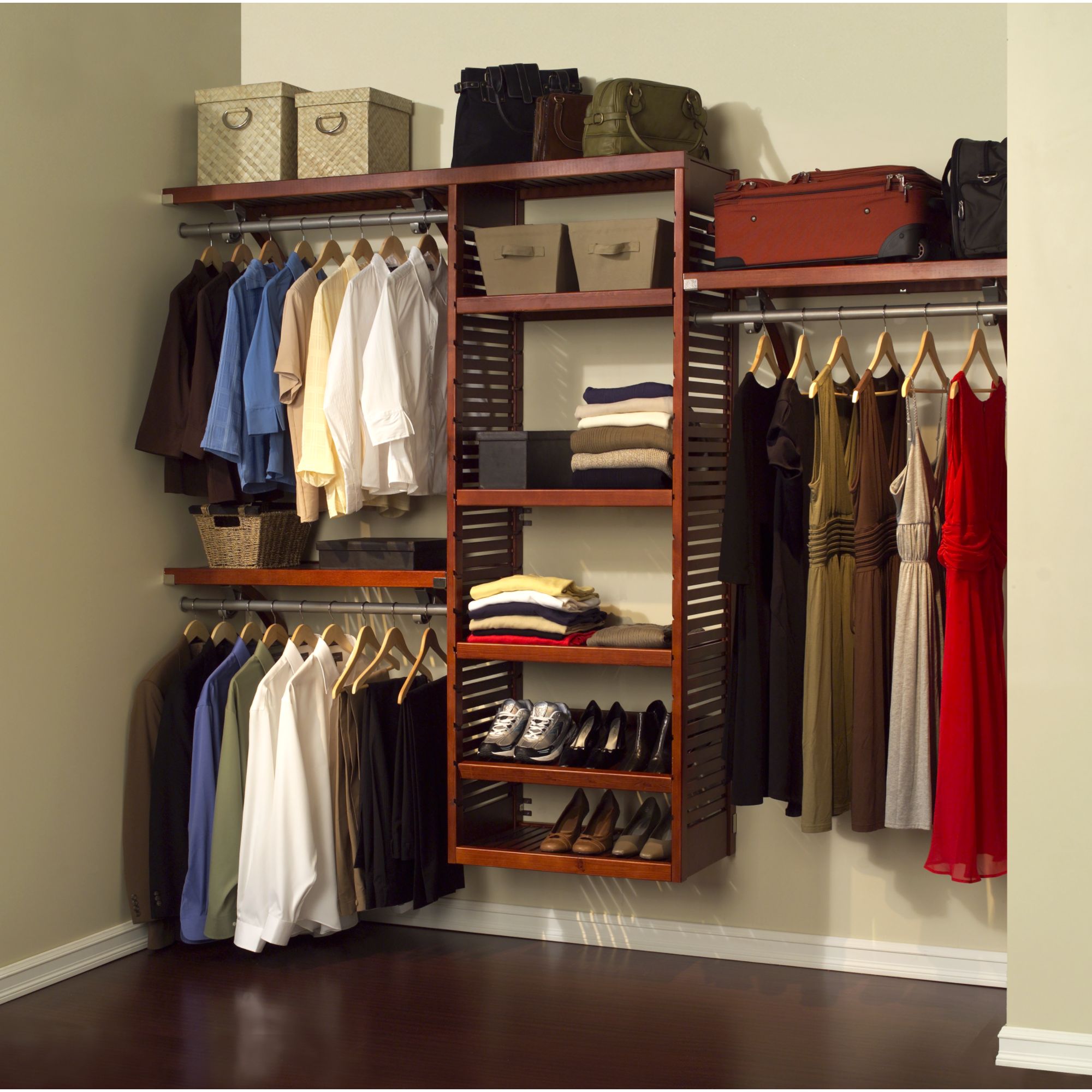 John Louis Home 16&quot; Deluxe Closet System - Honey Maple - Home - Storage & Organization - Closet ...