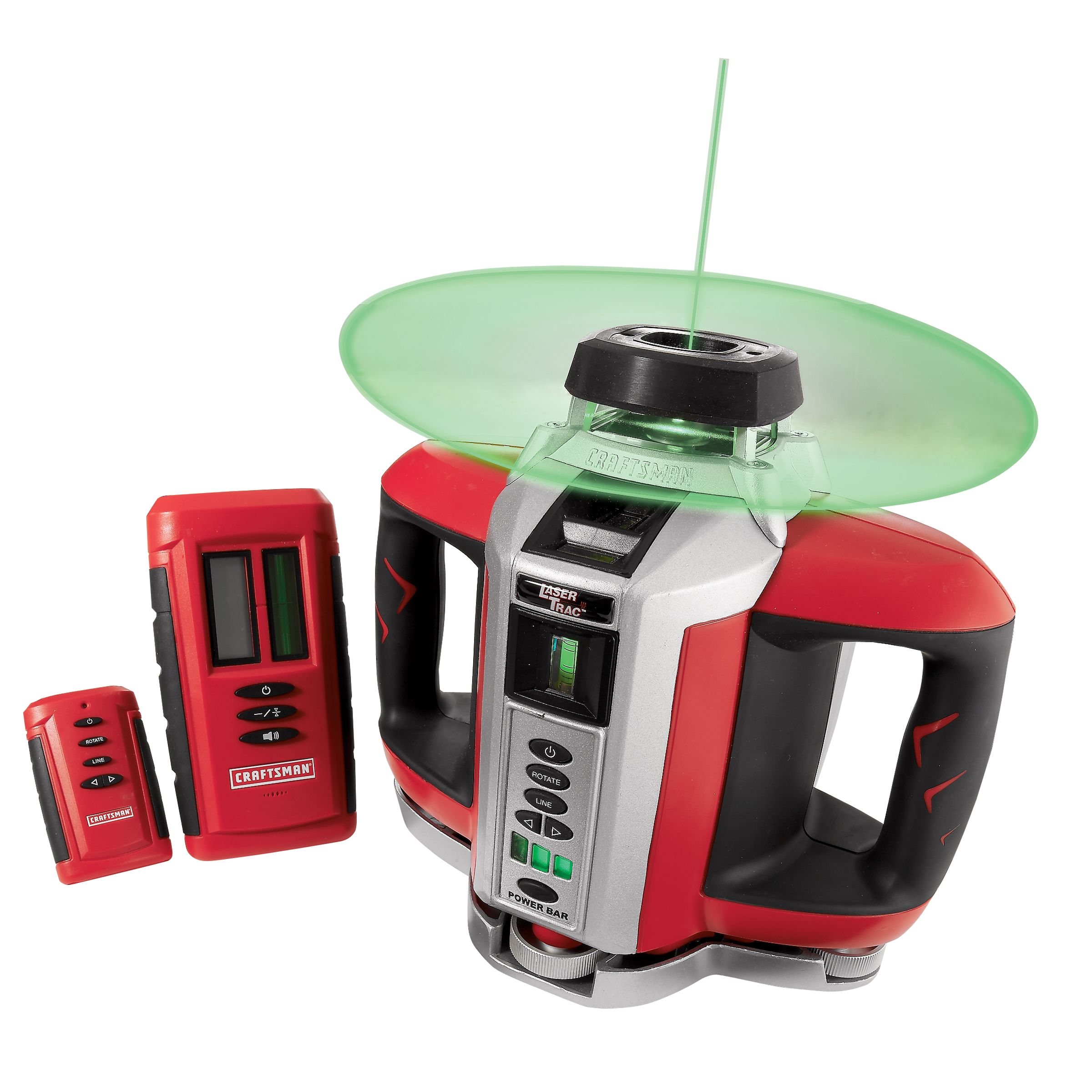 Craftsman Green Laser Rotary Level with Remote Control and Long