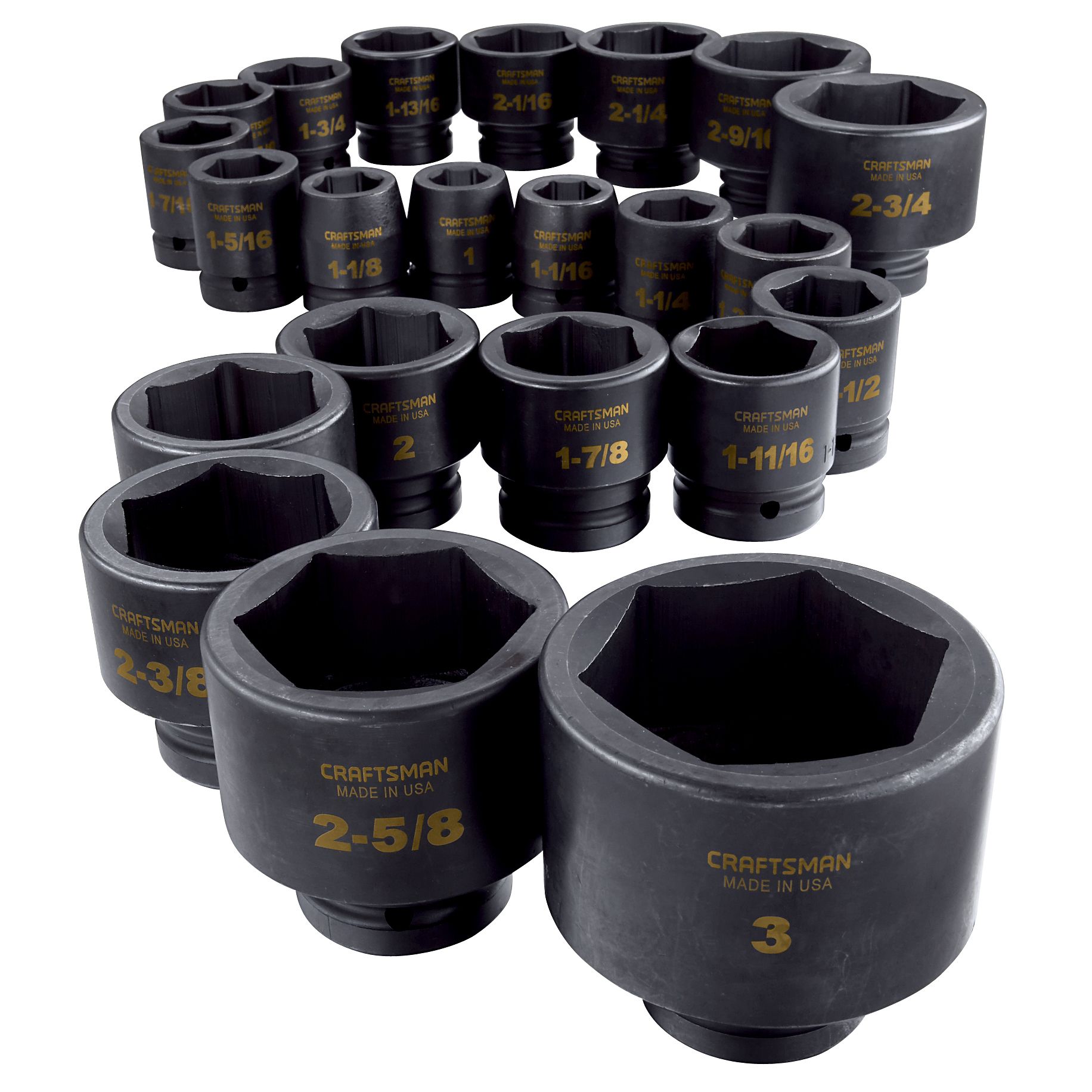 Craftsman 22 pc. Standard Easy to Read Impact Socket Set, 6 pt., 1 in. Drive at Craftsman.com