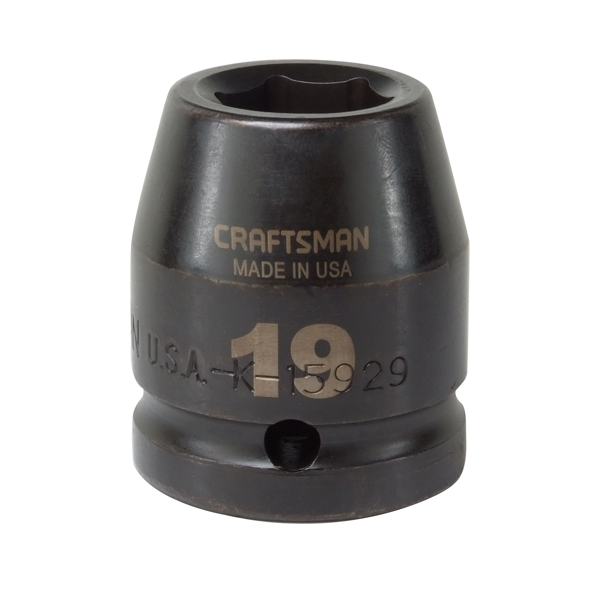 Craftsman 19 mm Easy-To-Read Impact Socket, 6 pt. Standard 3/4 in. Drive