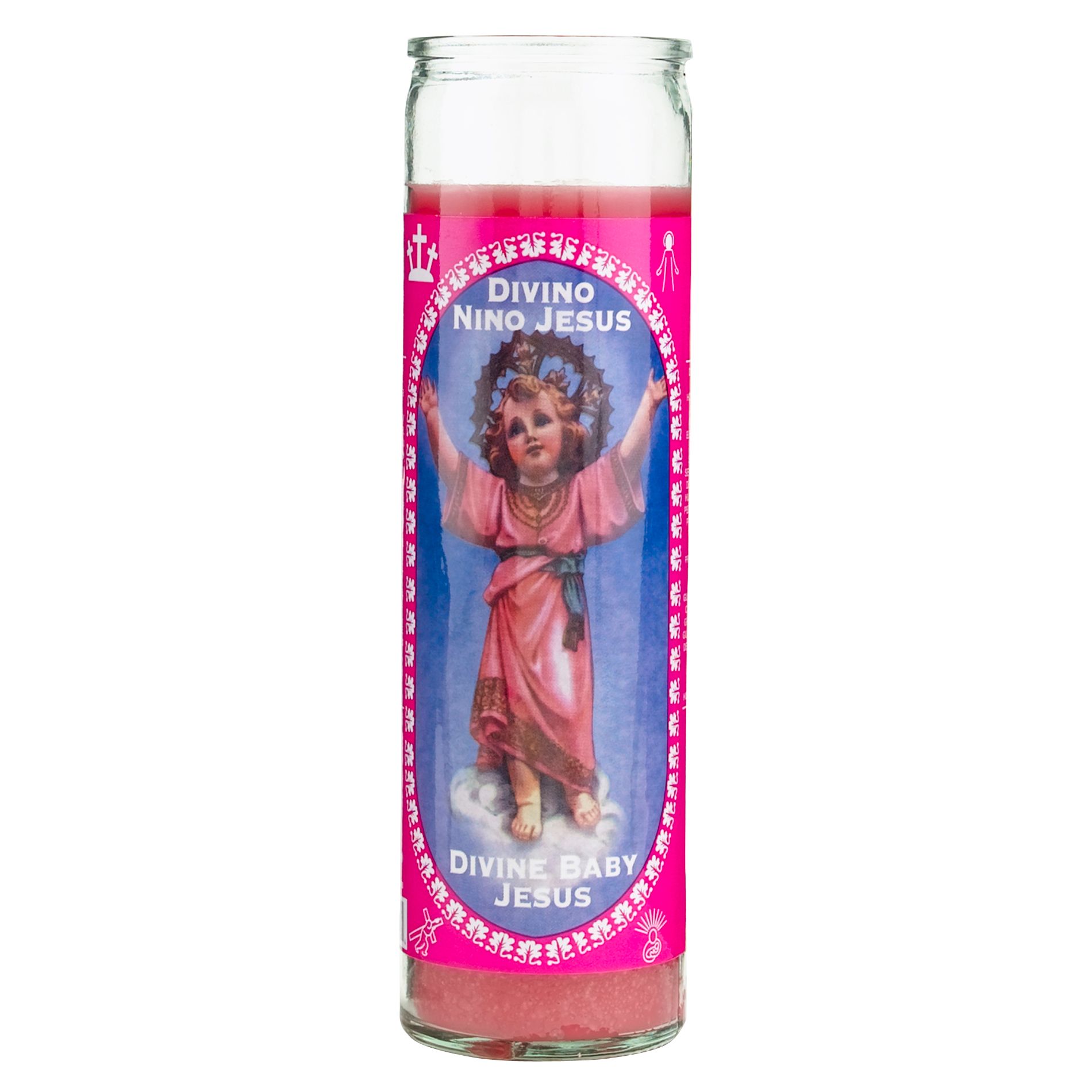 UPC 047223008994 product image for Religious Candles 8in Divine Baby Jesus Pink Candle | upcitemdb.com