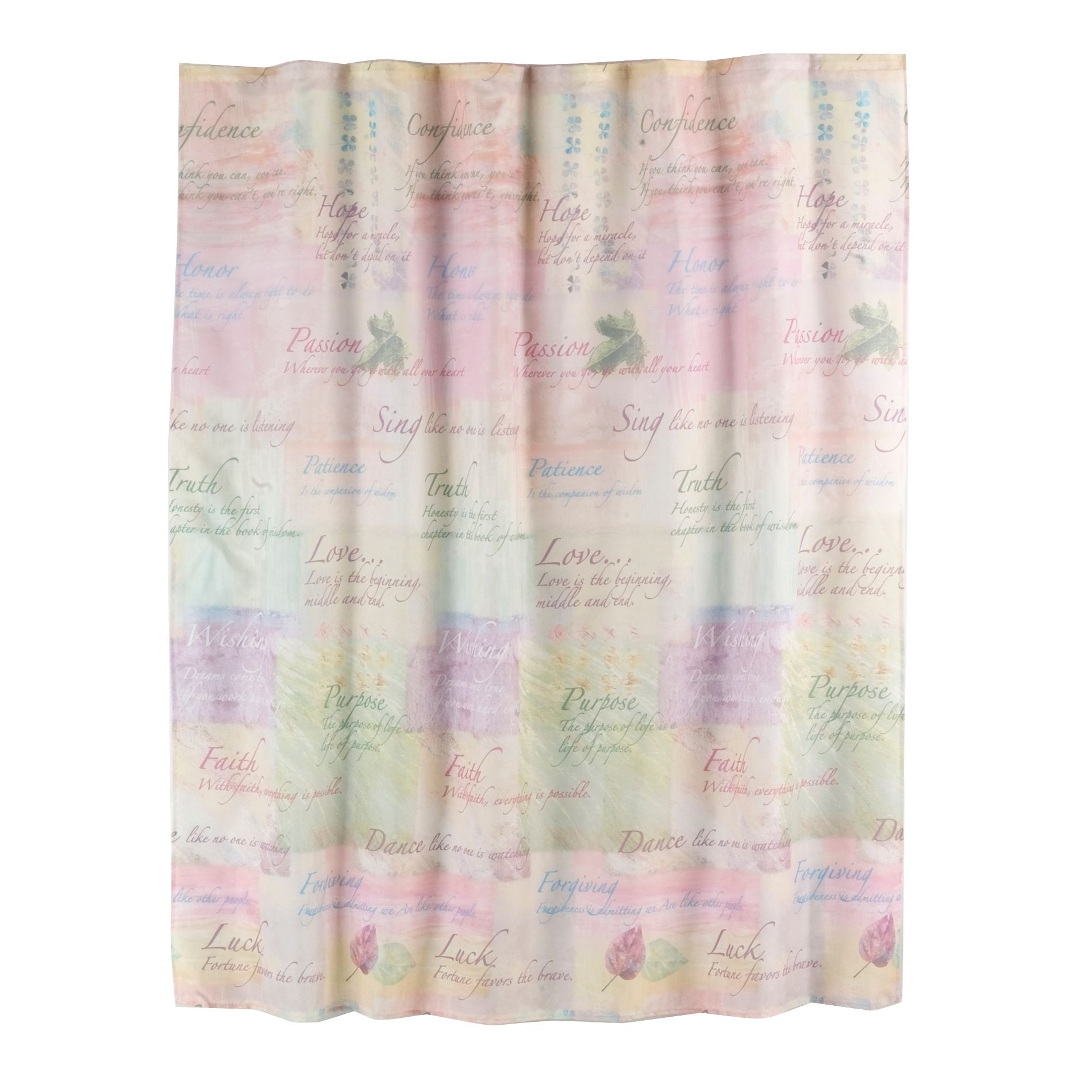 Essential Home Inspiration Fabric Shower Curtain