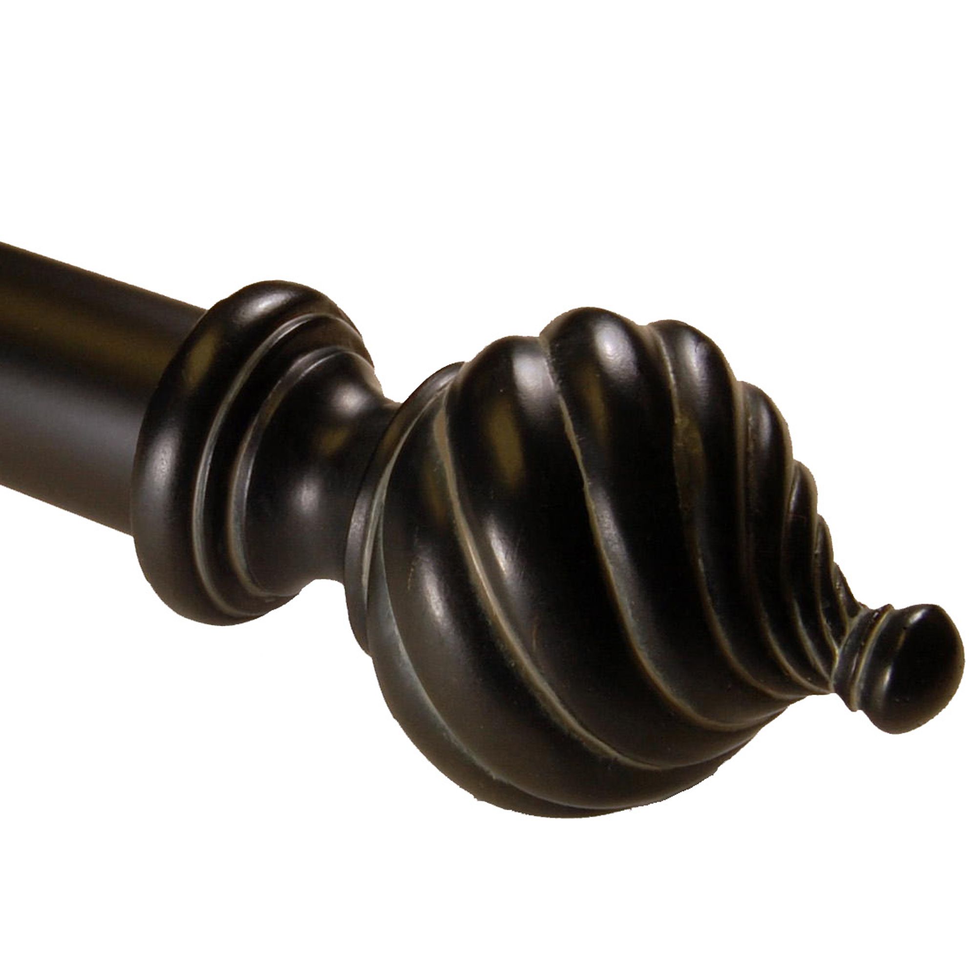 BCL 125SP48, Twisted Spiral Curtain Rod, Black Finish, 48 in. to 86 in. at Kmart.com