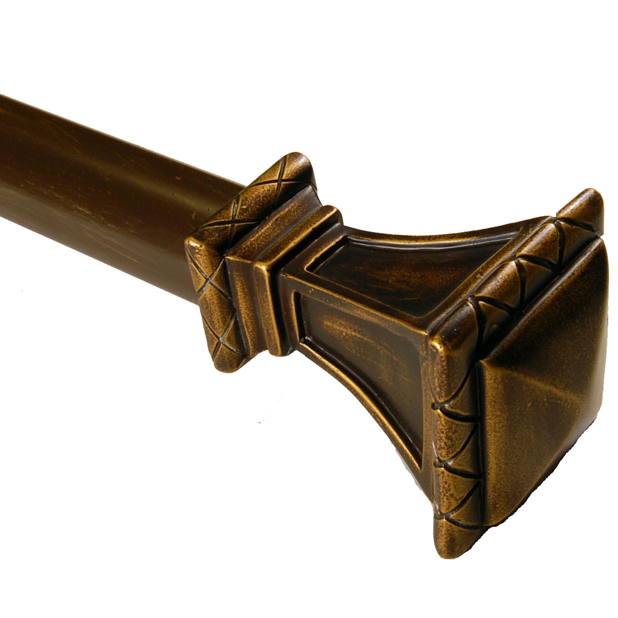 BCL 125SQ48, Trumpeted Square Curtain Rod, Antique Gold Finish, 48 in. to 86 in. at Kmart.com
