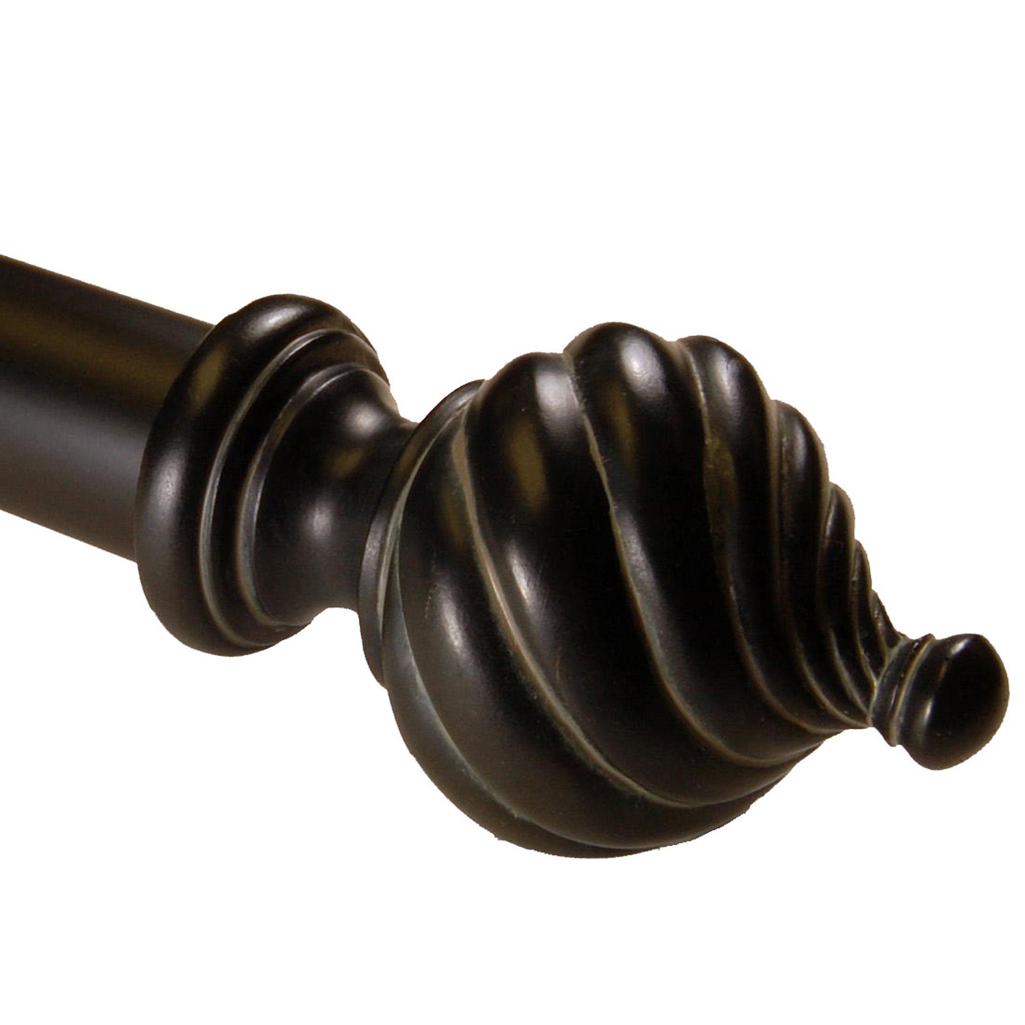 Bcl 125sp86 Twisted Spiral Curtain Rod Black Finish 86 In To 120