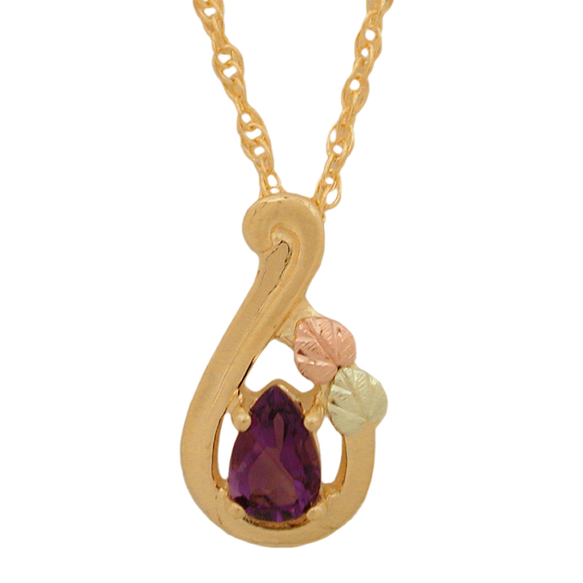 Black Hills Gold Tri-Color 10K Amethyst Pendant at Kmart.com
