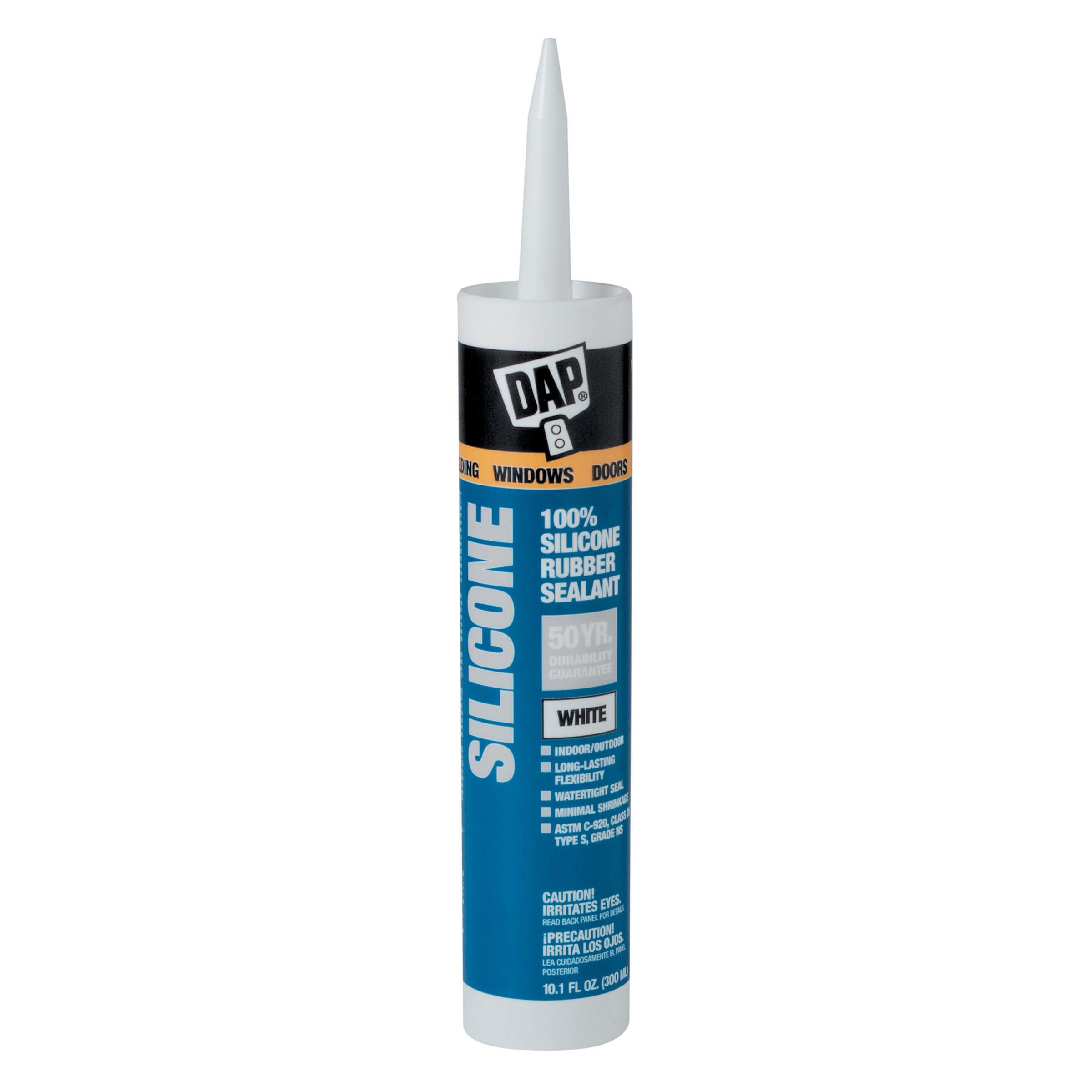 Dap Silicone 100 Silicone Sealant, White 10.1 fl. oz. Tools