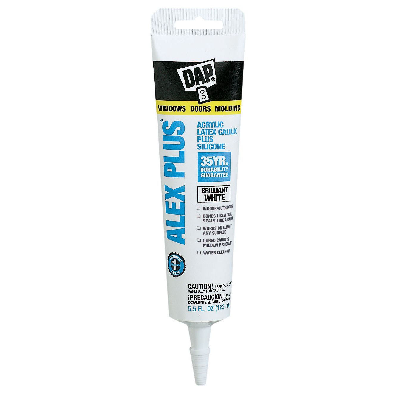 Dap ALEX PLUS® Acrylic Latex Caulk Plus Silicone, White 5.5 fl. oz