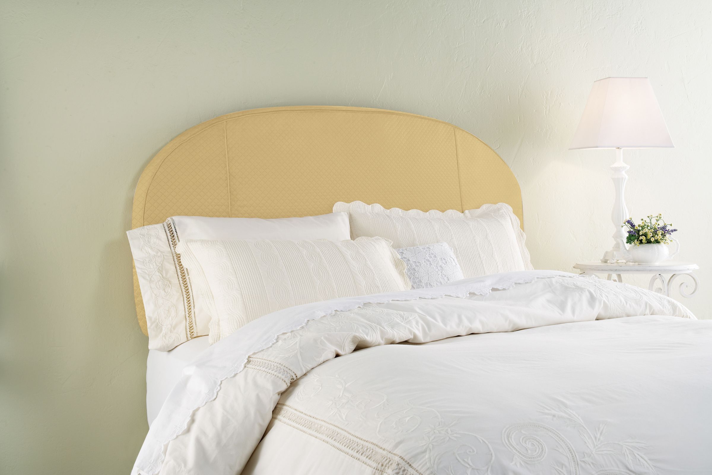 Back Drop Full/Queen Diamond Matelass&eacute; Upholstered Headboard in Burnished Gold at mygofer.com