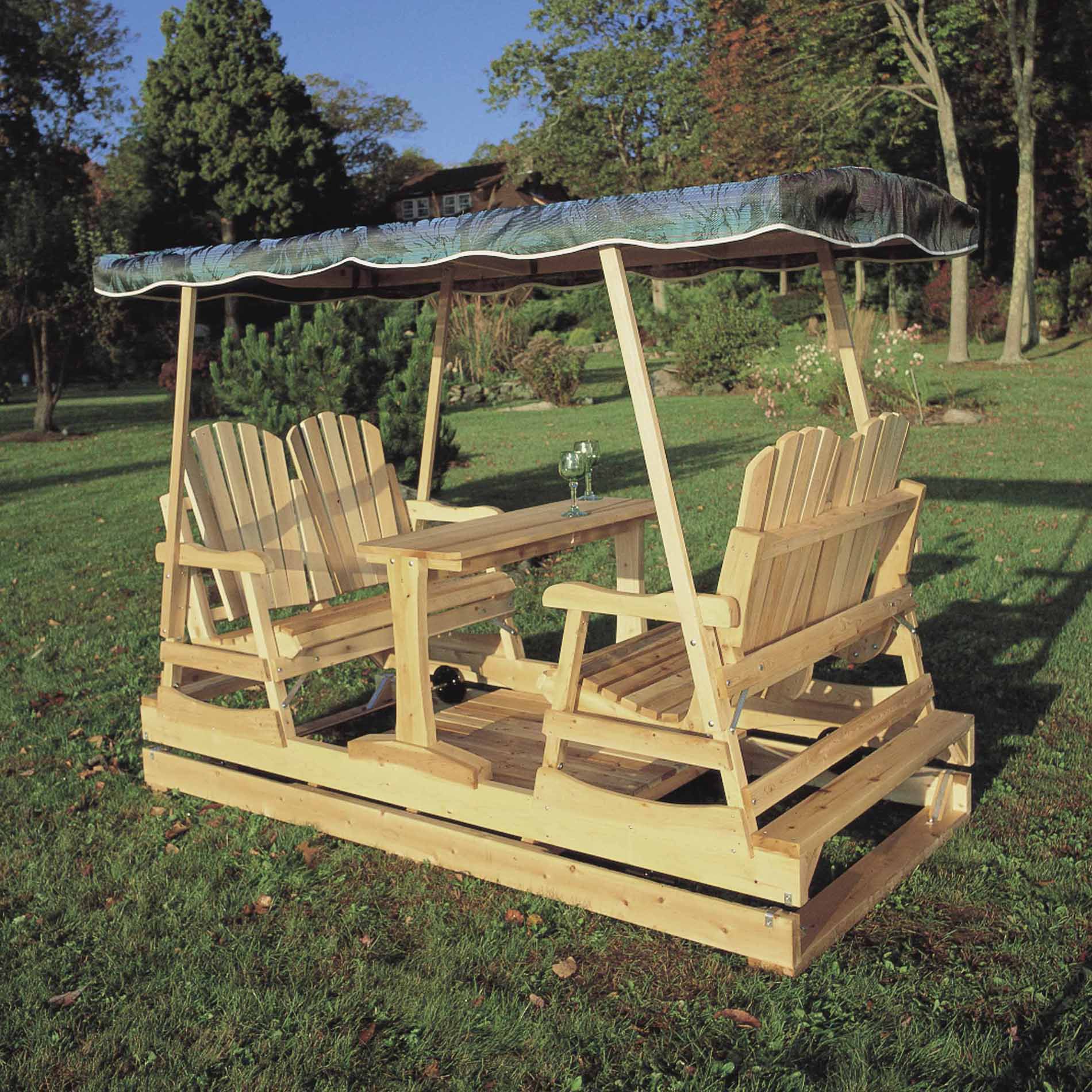 Cedar Looks Natural Cedar Patio Glider- Burgundy at Kmart.com