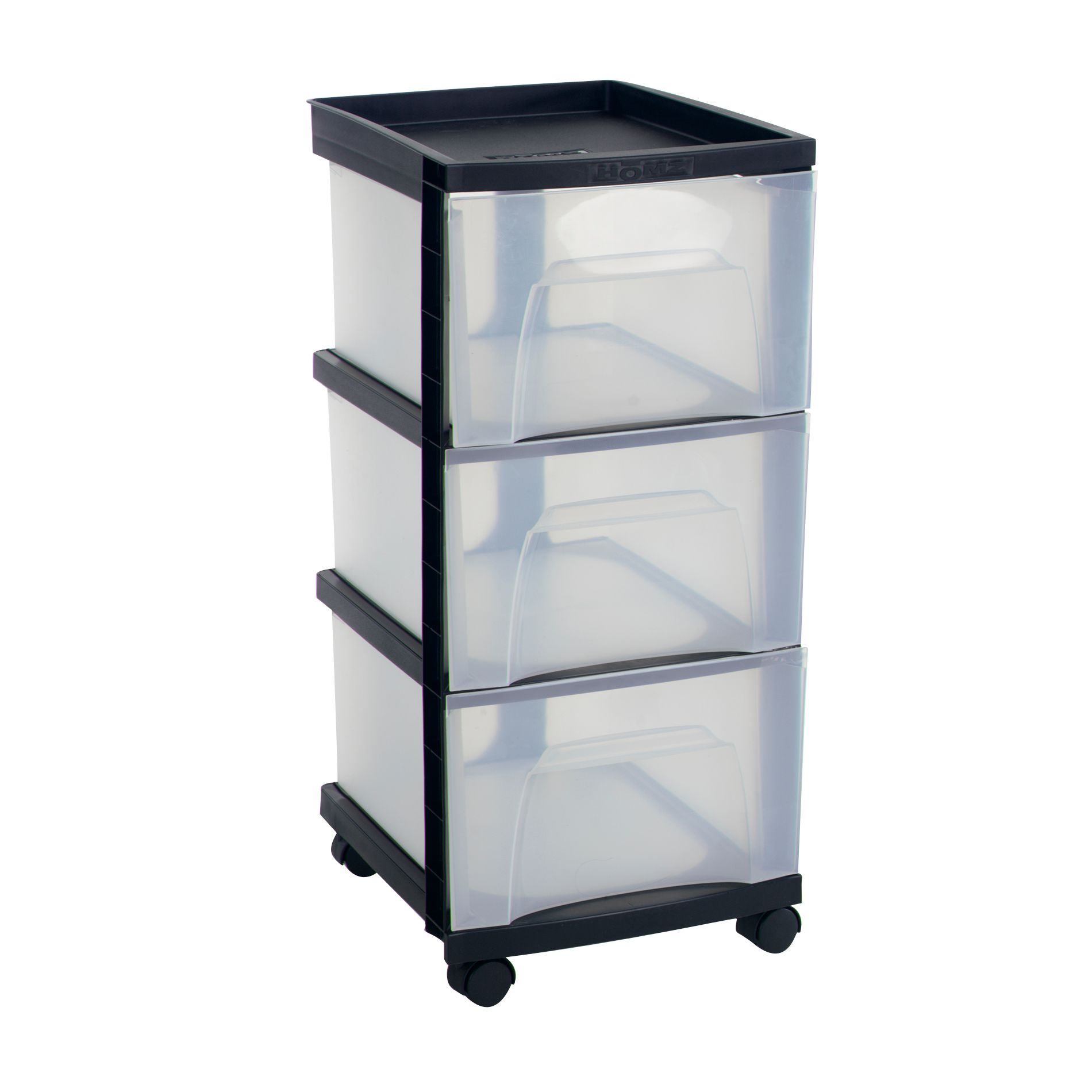 UPC 073527003649 product image for Homz 3 Drawer Medium Black Cart - TAMOR CORPORATION | upcitemdb.com